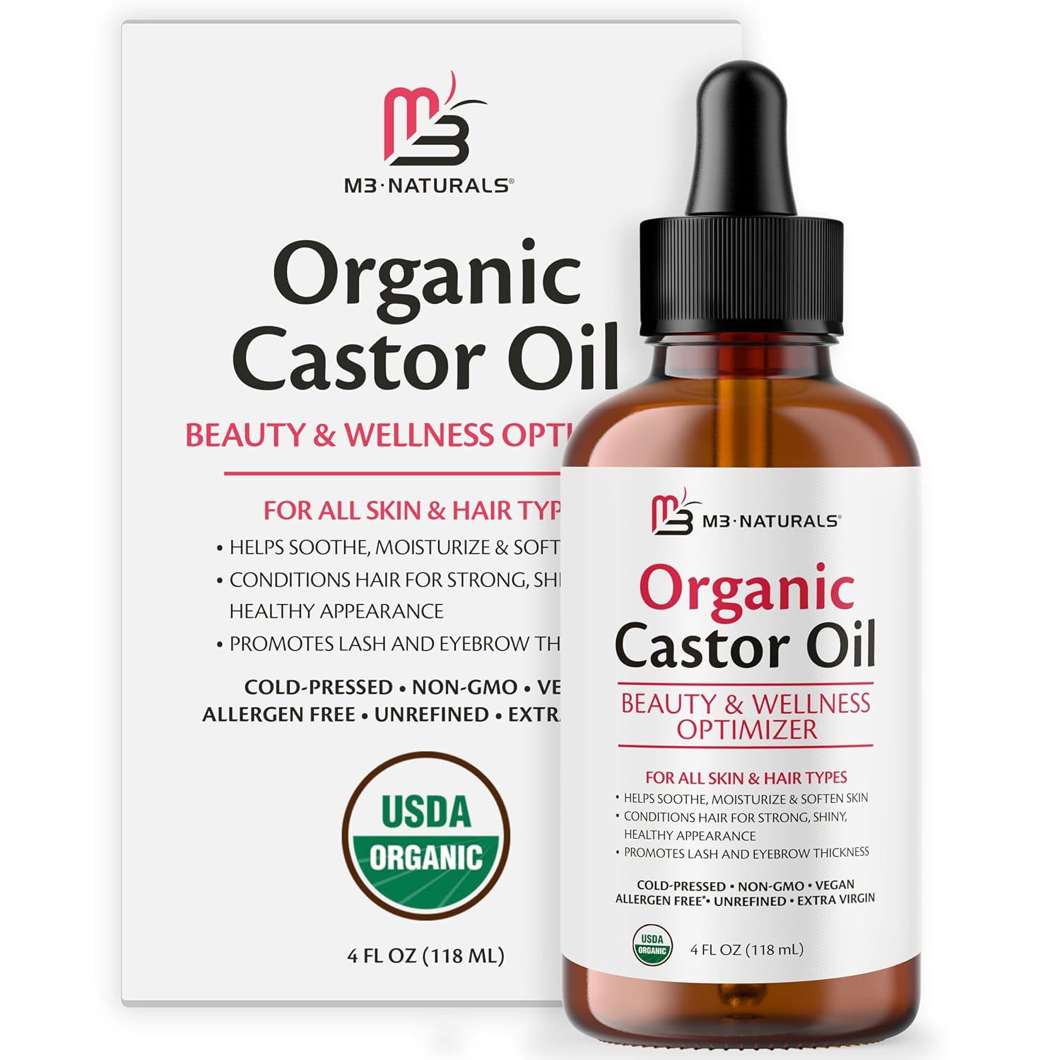 100% Pure Organic Castor Oil for Hair, Skin and Health Benefits - Image 2