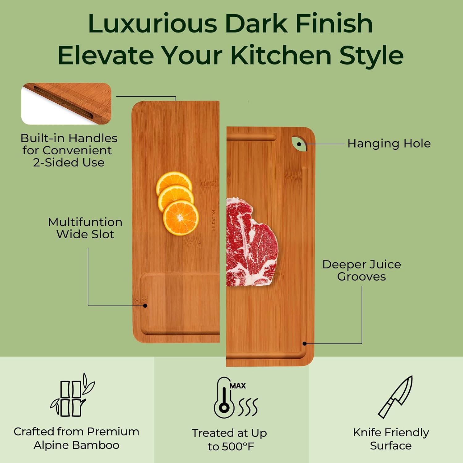 Bamboo Cutting Board for Kitchen - Image 6