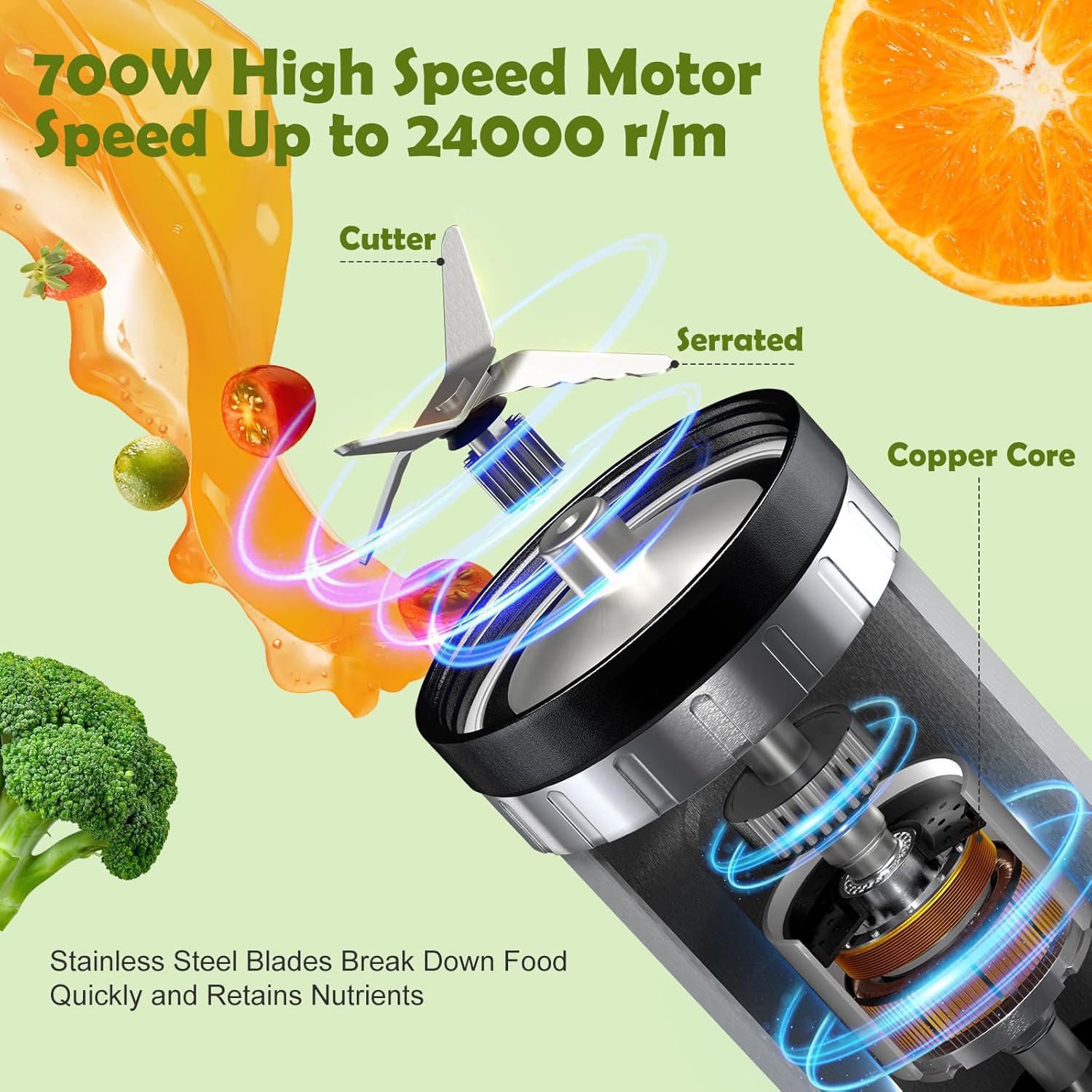 700W Electric Blender with Mixer Grinder/Blender/Chopper - Image 4