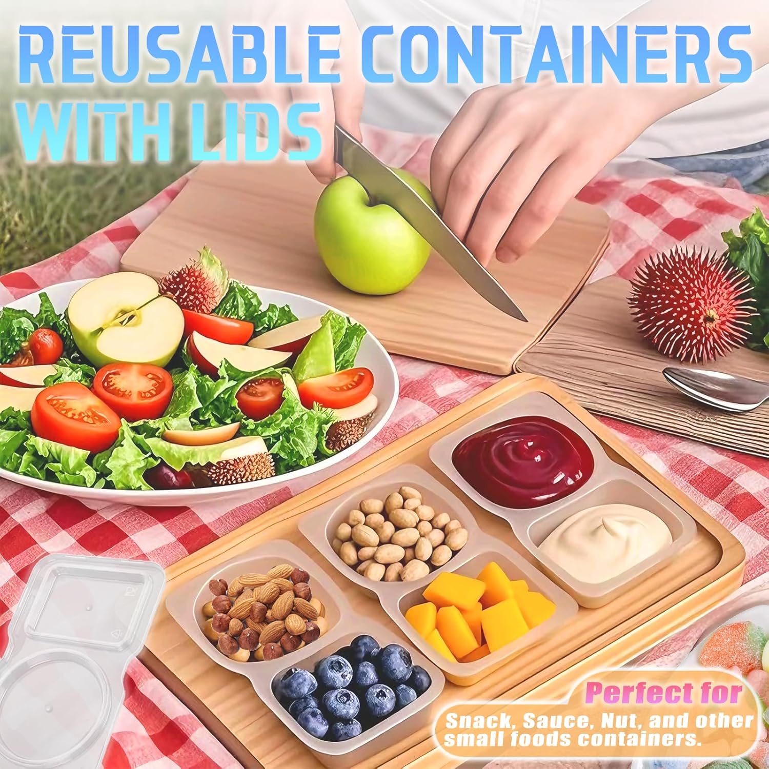 Reusable Small Sauce Dipping Containers - Image 3