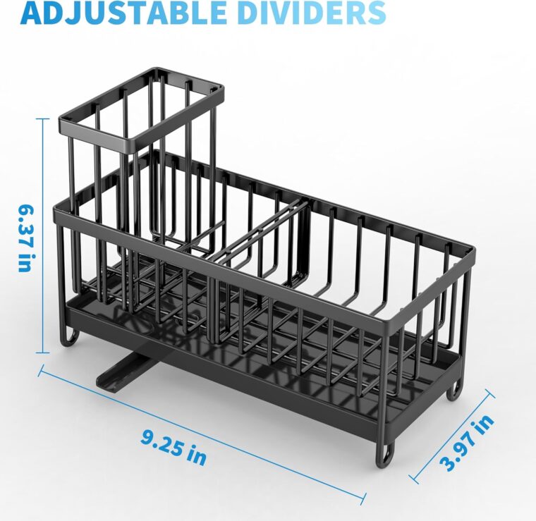 Cisily Black Sponge Holder for Kitchen Sink - Image 6