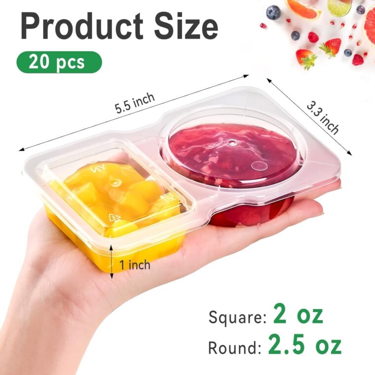 Reusable Snack Containers with Lids and Compartments for Picnics and Food Storage - Image 3