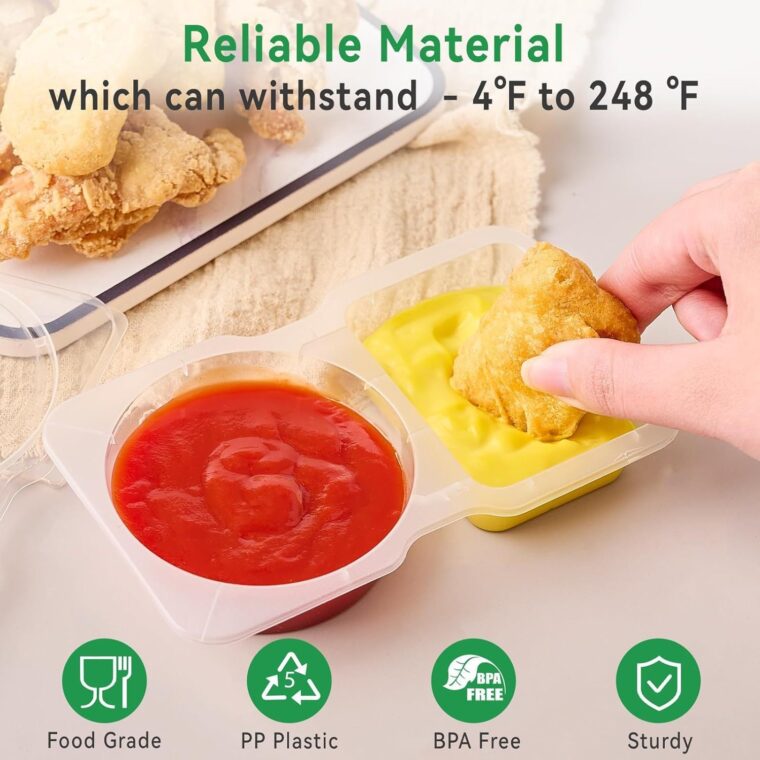 Reusable Snack Containers with Lids and Compartments for Picnics and Food Storage - Image 5