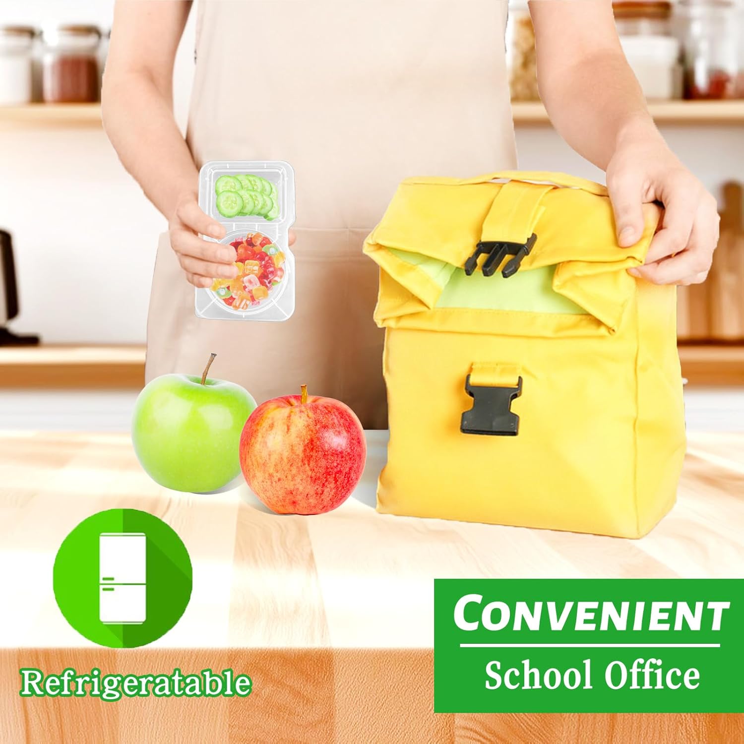 Double Compartment Condiment Containers with Lids - Image 5