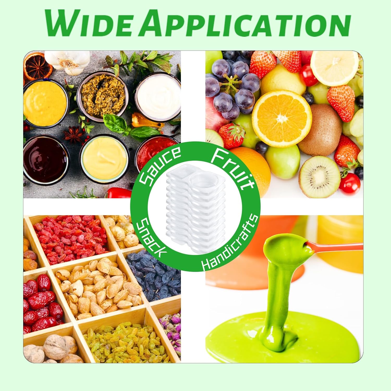 Double Compartment Condiment Containers with Lids - Image 7