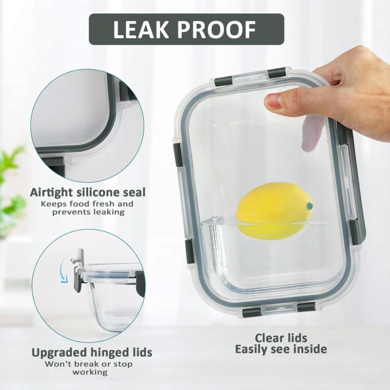 Glass Meal Prep Containers with Lids - Image 4