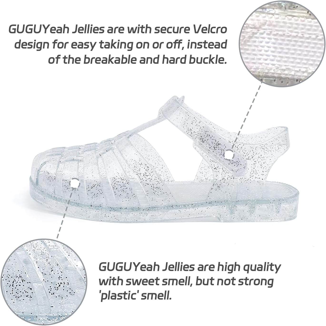 GUGUYeah Jelly Sandals for Girls - Image 4