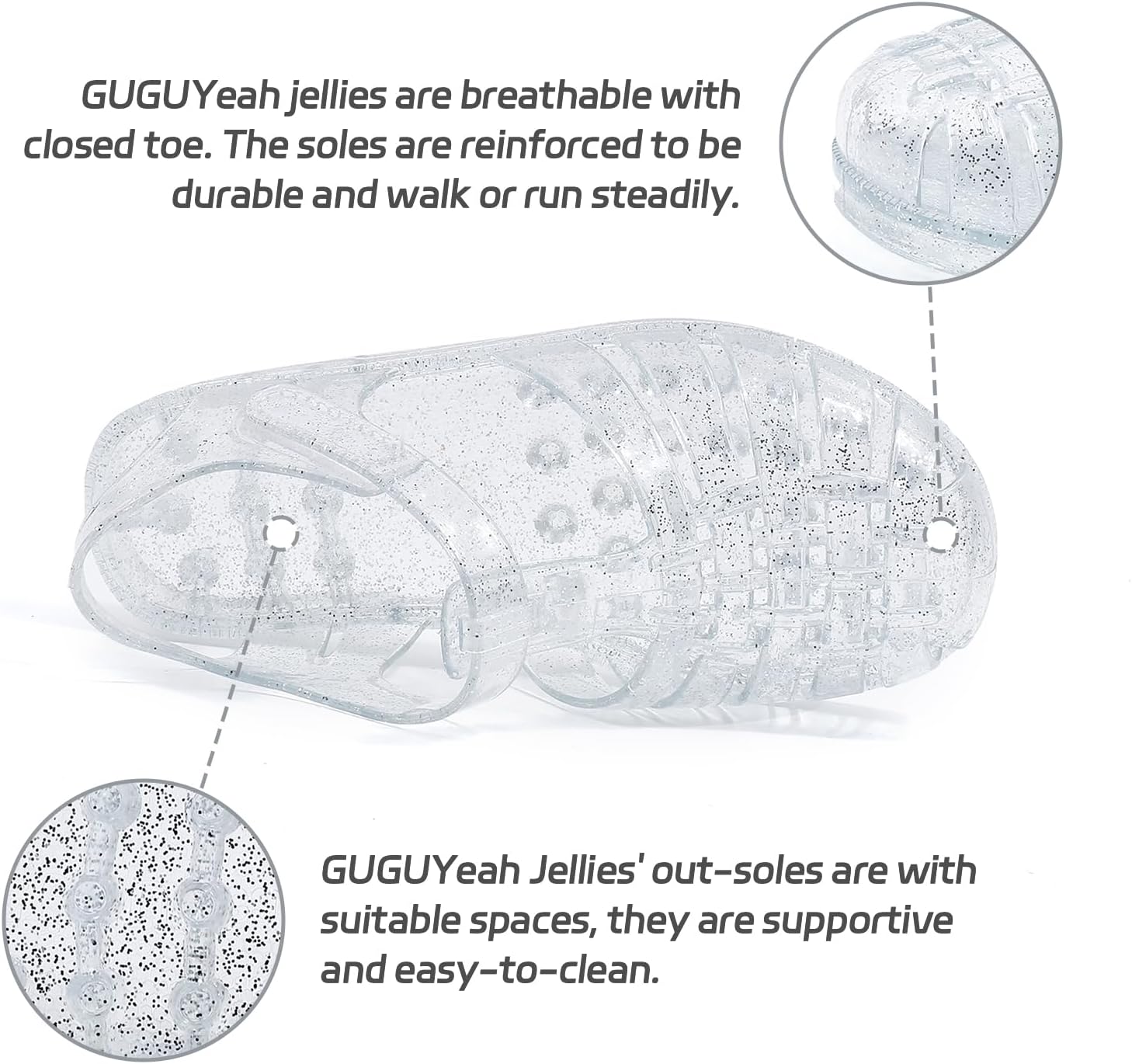 GUGUYeah Jelly Sandals for Girls - Image 5