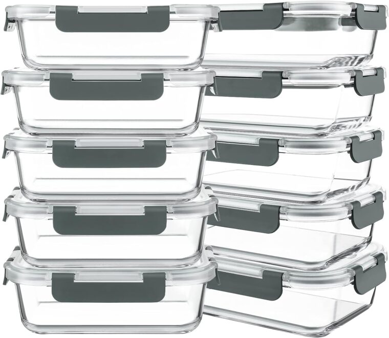 Glass Meal Prep Containers with Lids - Image 2