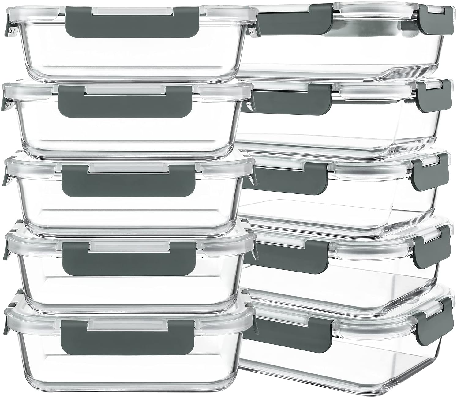Glass Meal Prep Containers with Lids - Image 2