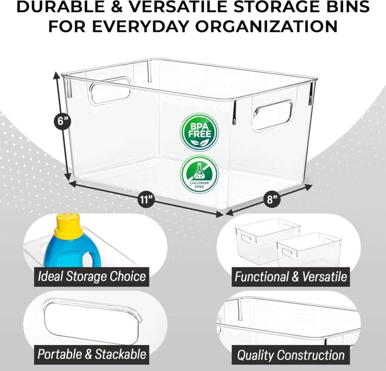 ClearSpace Clear Plastic Storage Bins - Image 5