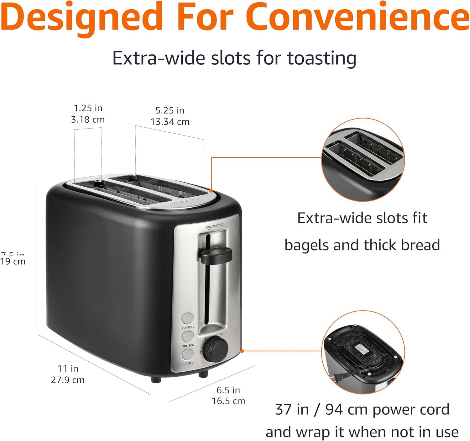 Amazon Basics 2 Slice Toaster - Image 4