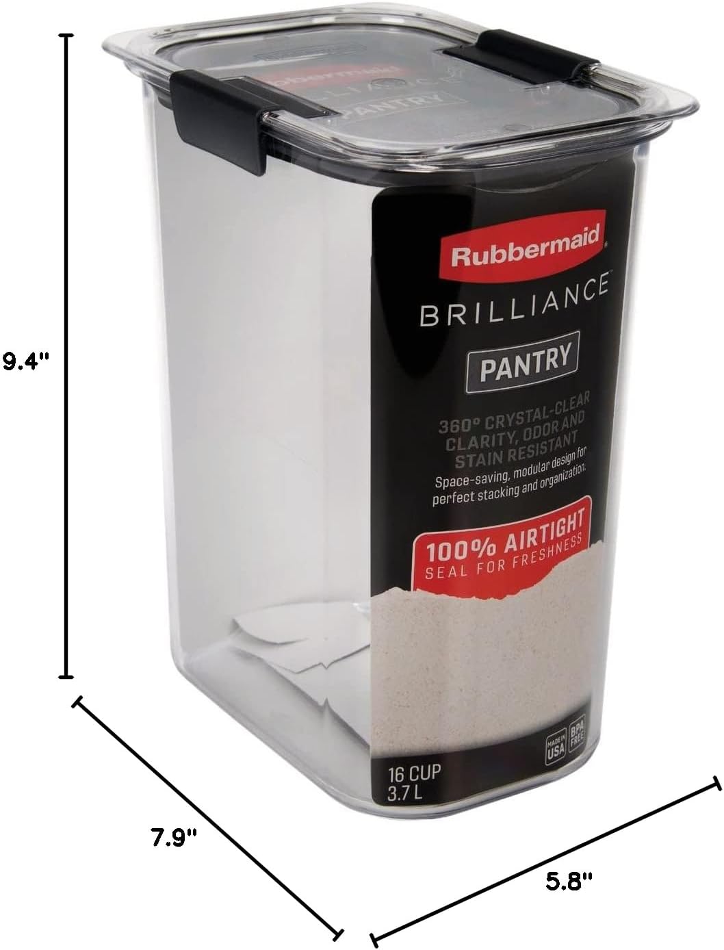 Rubbermaid Brilliance 16-Cup Airtight Food Storage Container - Image 10