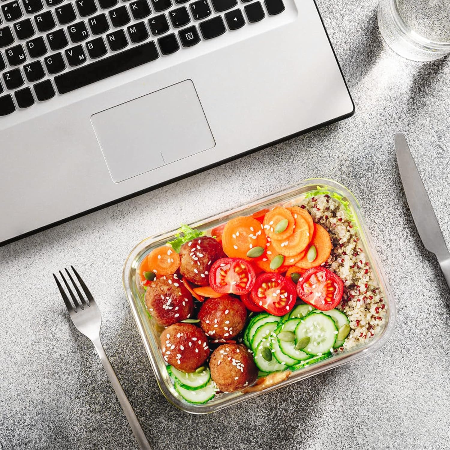 Glass Food Storage Containers with Upgraded Snap Locking Lids - Image 6