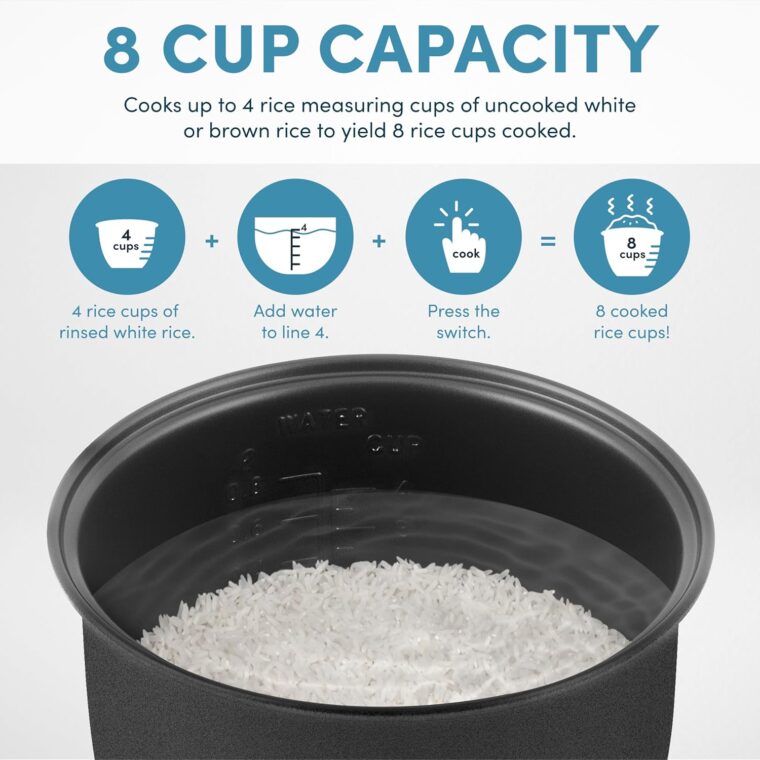 AROMA 4-Cup Digital Rice Cooker and Steamer - Image 6