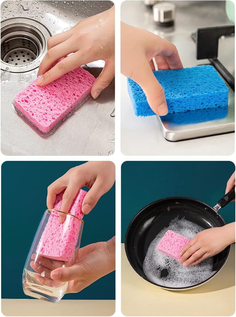 Natural Cellulose Sponges for Kitchen and Bathroom - Image 6