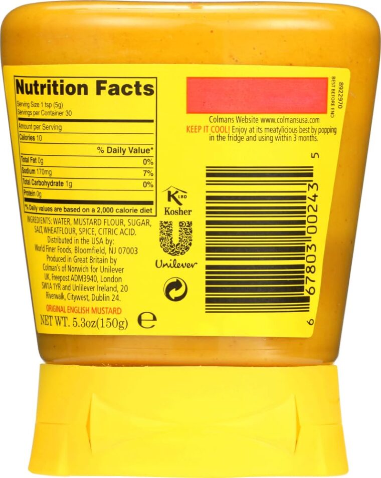 Colman's Squeezy Mustard 5.3oz - Image 3