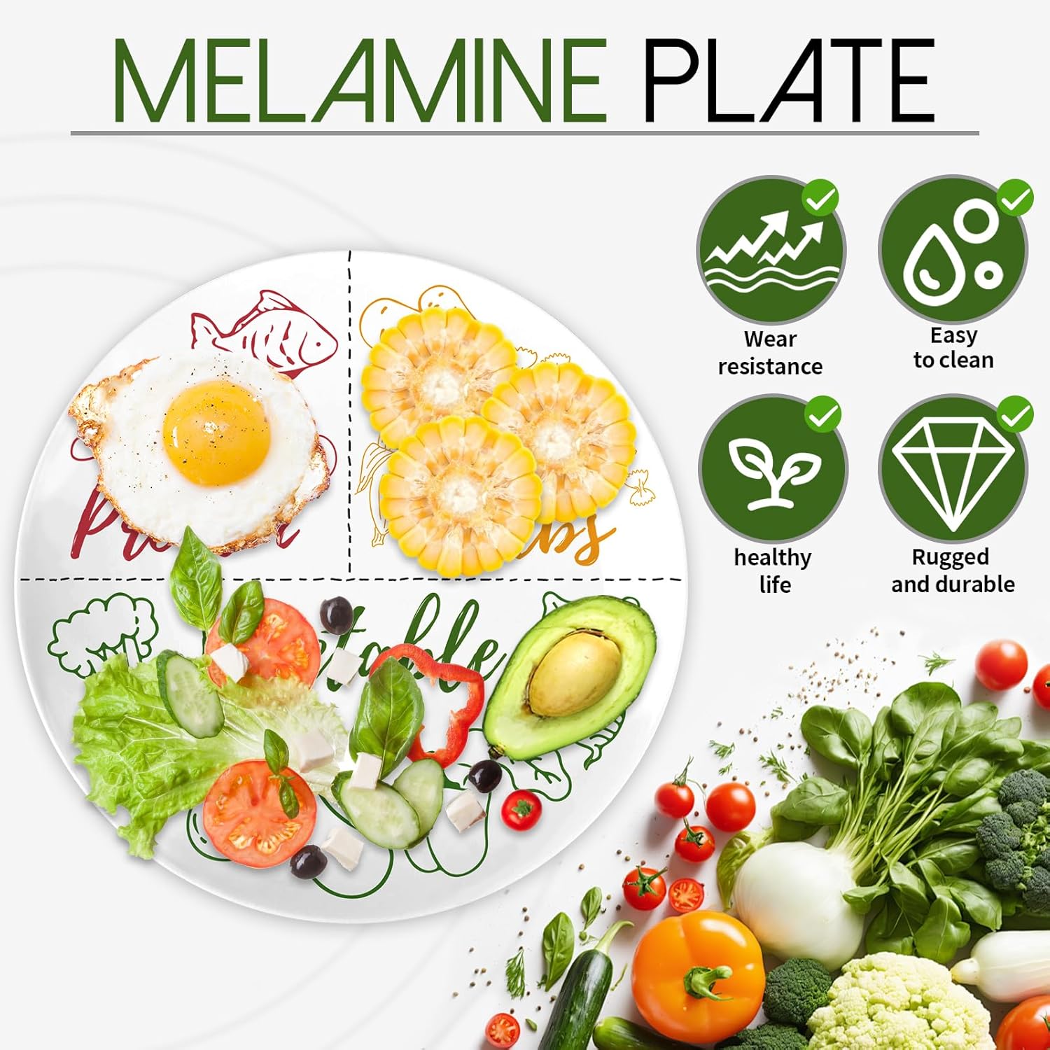Portion Control Dinner Plate - Image 4