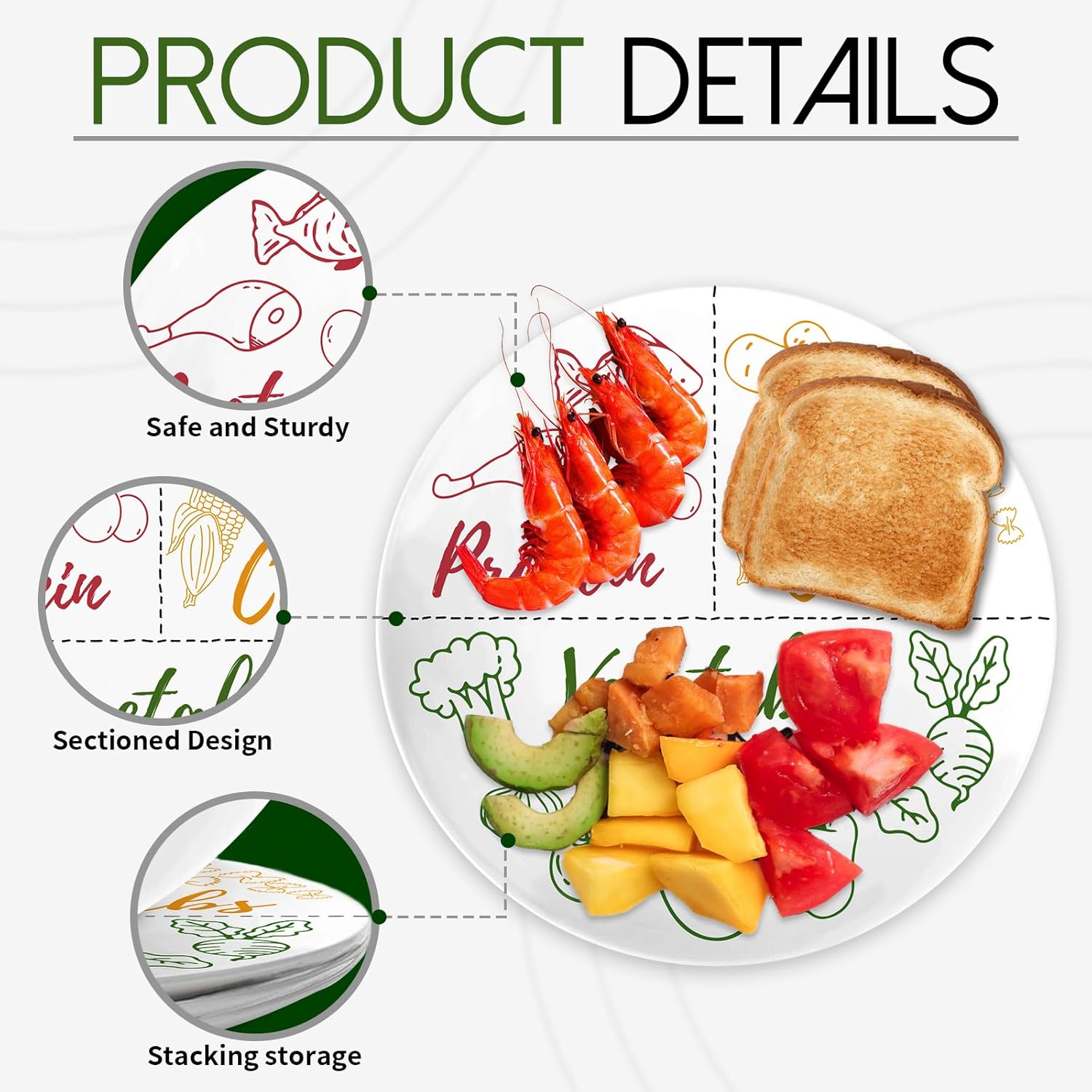 Portion Control Dinner Plate - Image 5