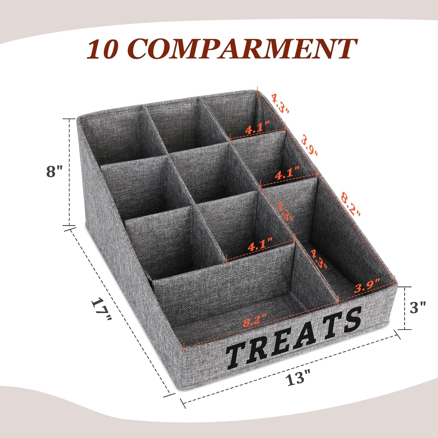 Collapsible Pet Treat Storage Container with 10 Compartments - Image 5