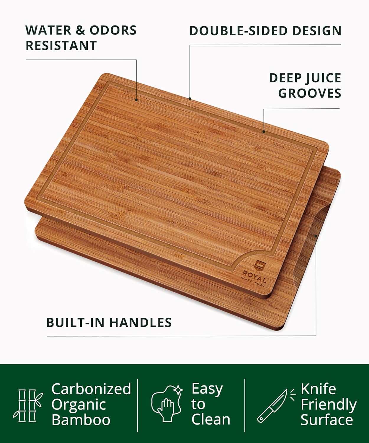 ROYAL CRAFT WOOD Wooden Cutting Boards Set - Image 3