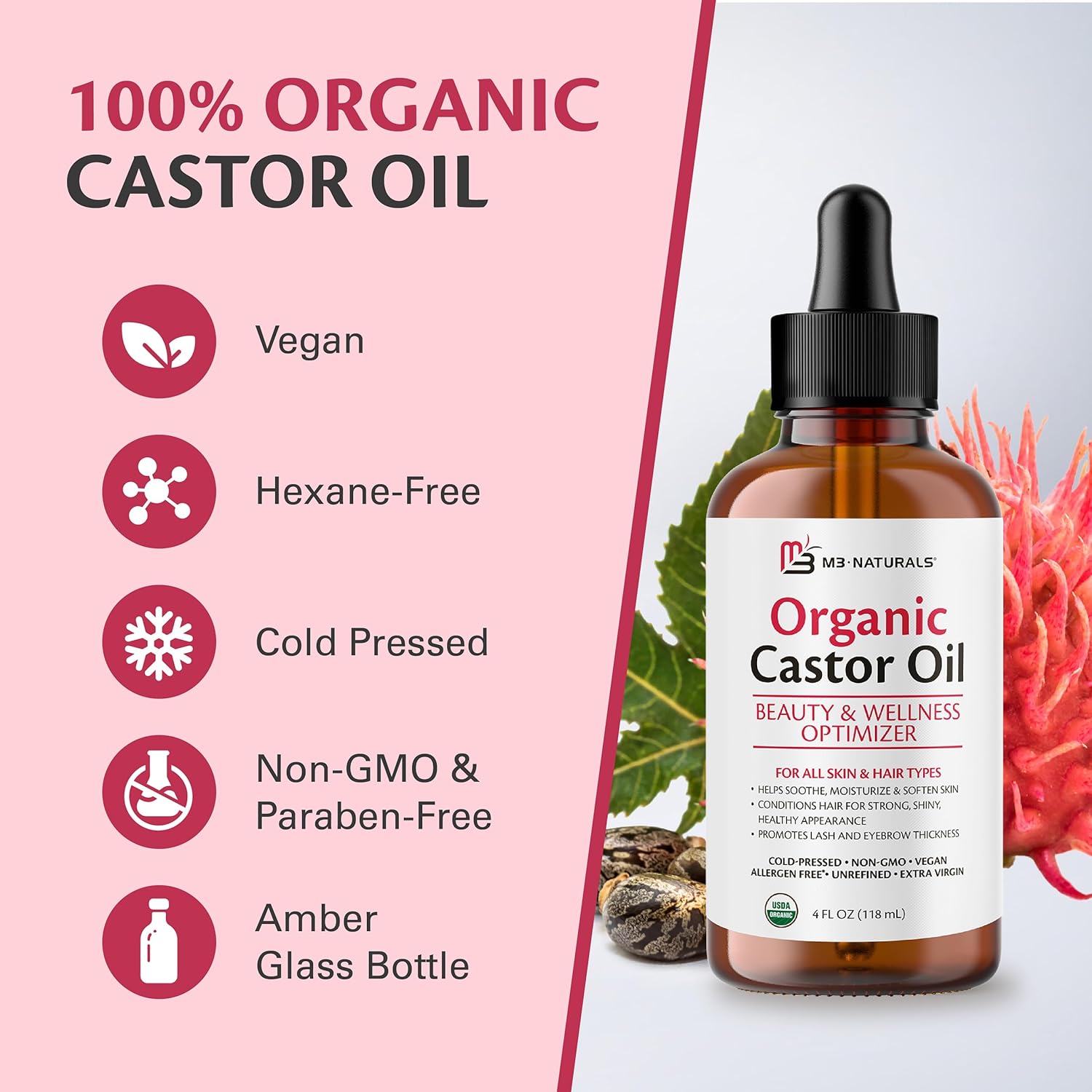 100% Pure Organic Castor Oil for Hair, Skin and Health Benefits - Image 6