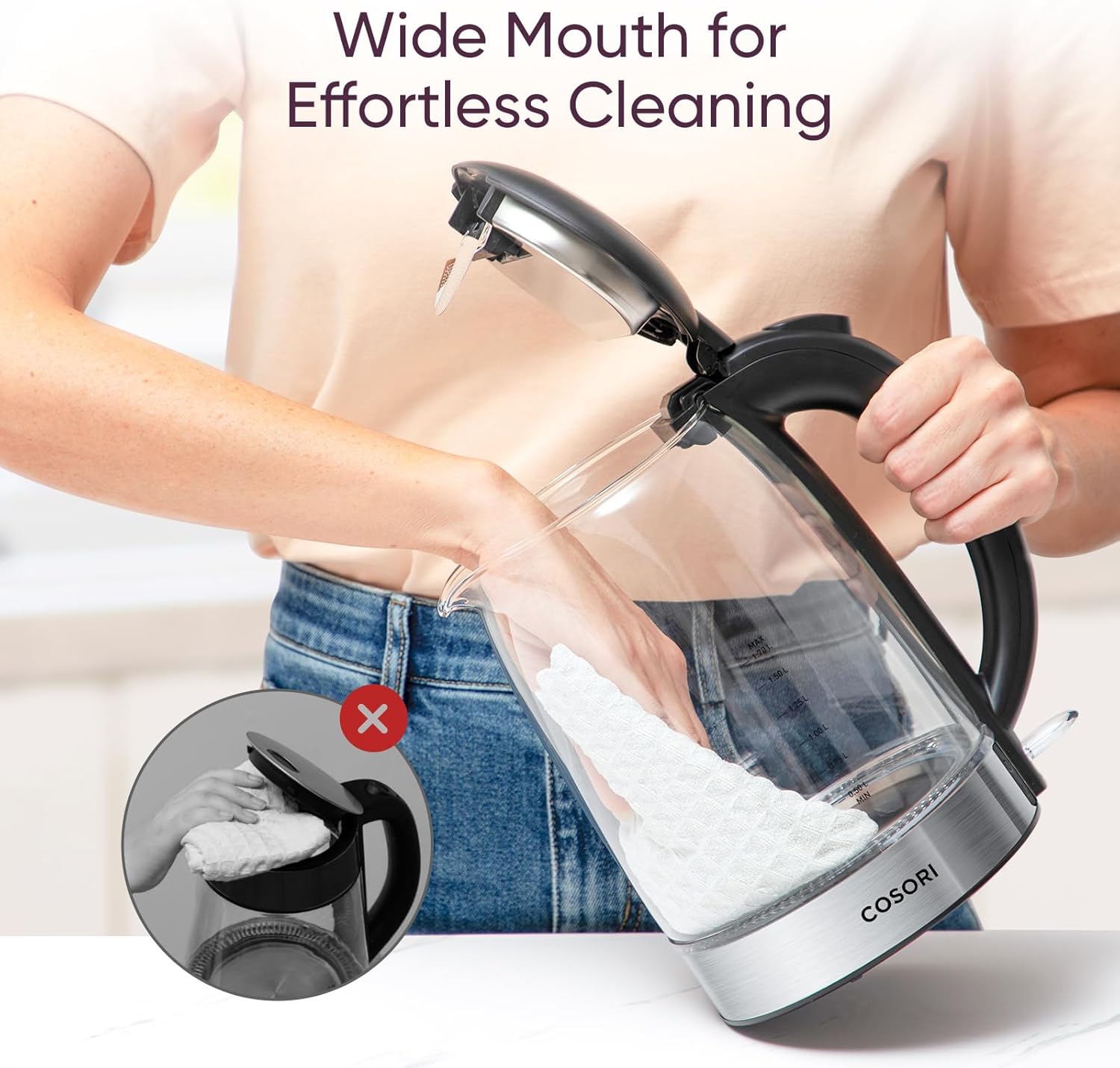 Cosori Electric Kettle 1.7L Tea Kettle & Hot Water Boiler - Image 7