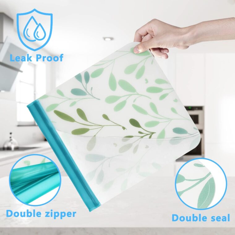 10 Pack Reusable PEVA Food Storage Bags - Image 4