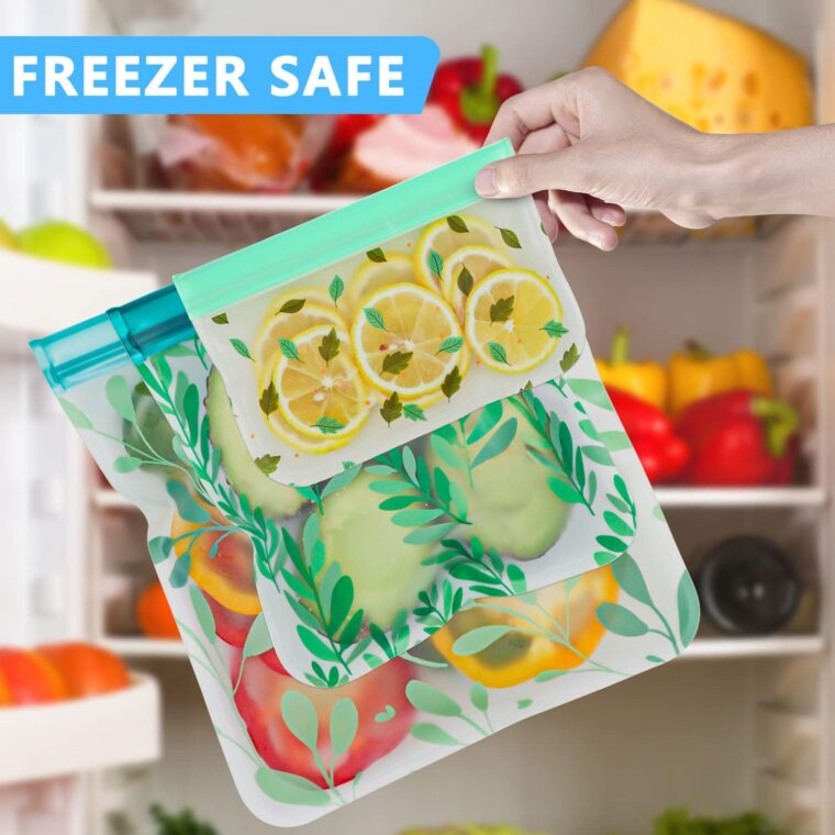10 Pack Reusable PEVA Food Storage Bags - Image 5