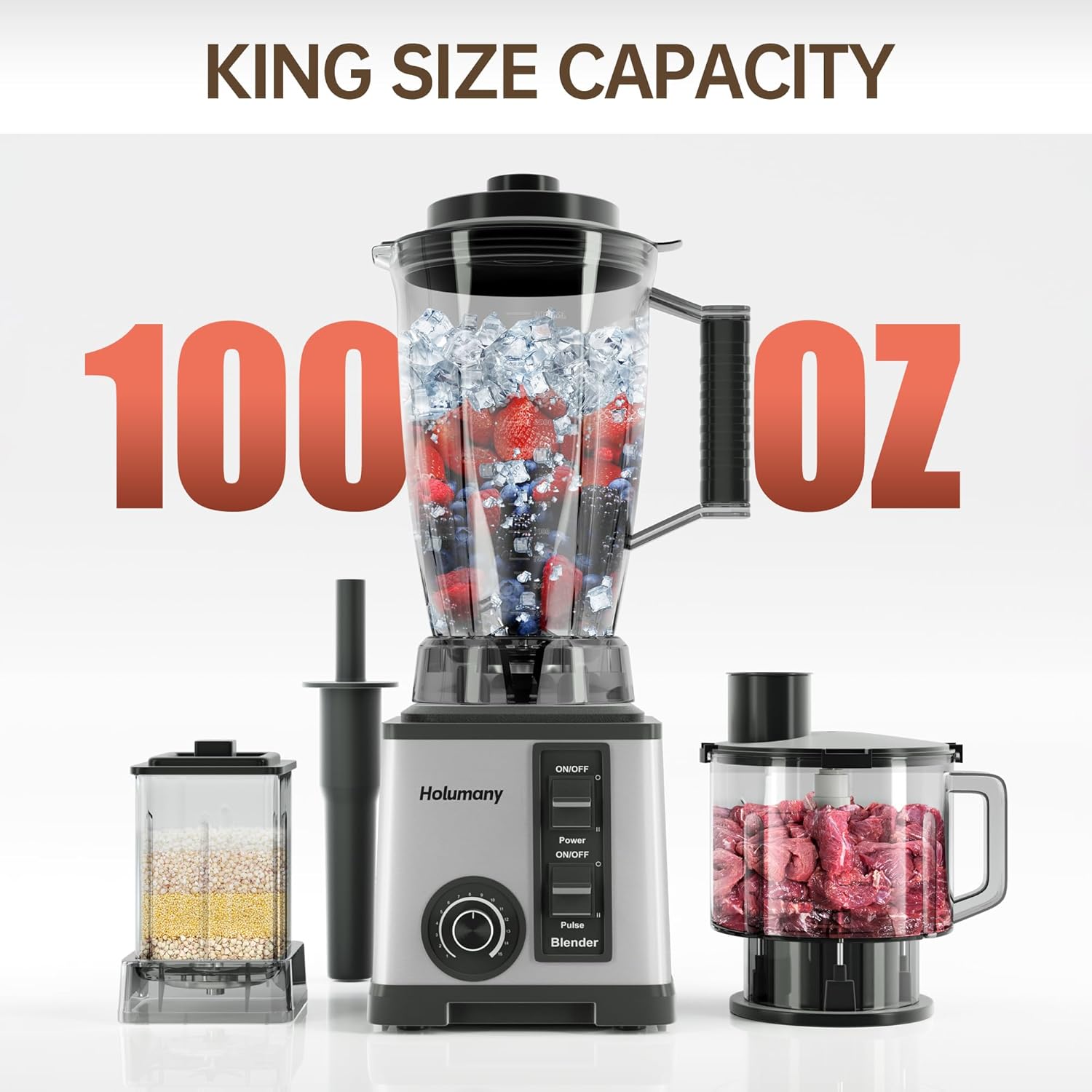 1200W Countertop Blender and Food Processor Combo - Image 4