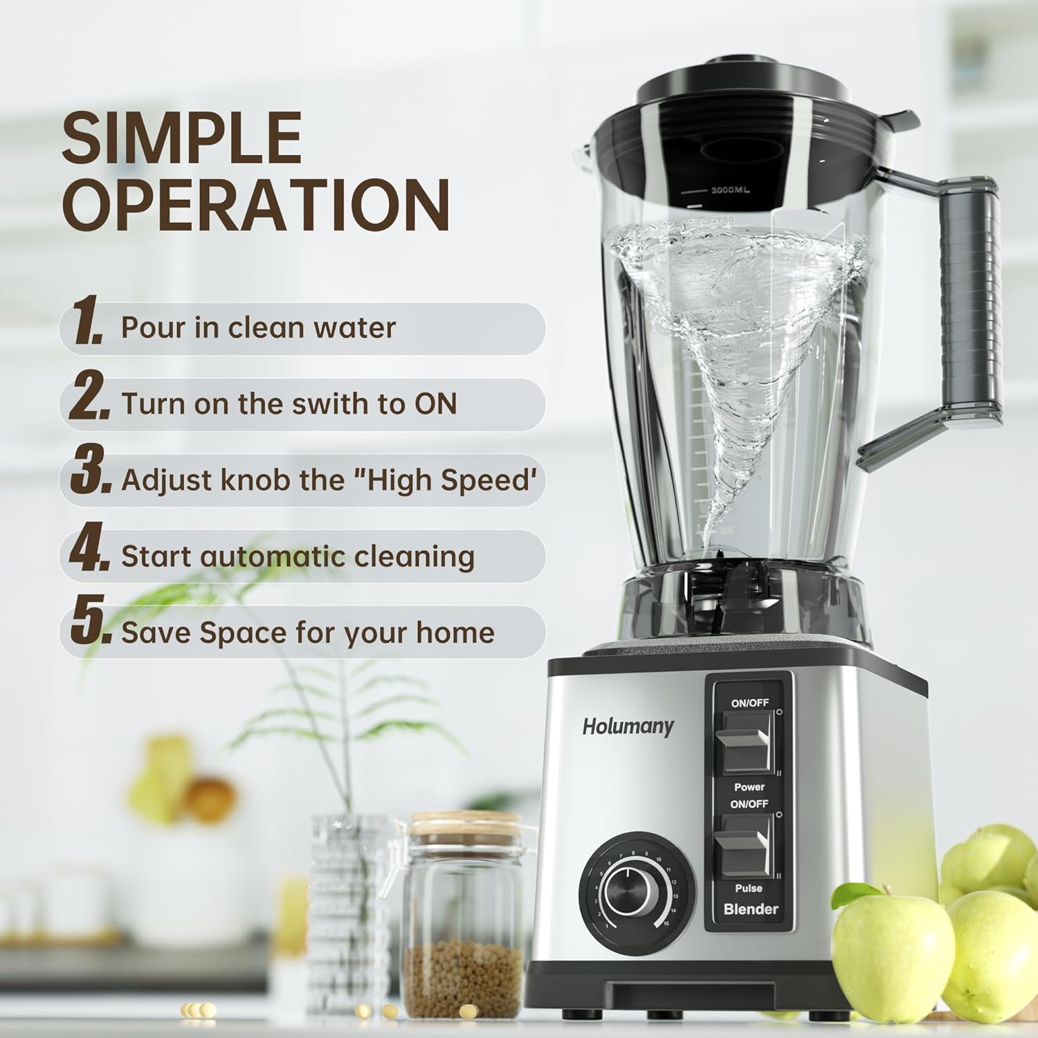 1200W Countertop Blender and Food Processor Combo - Image 8