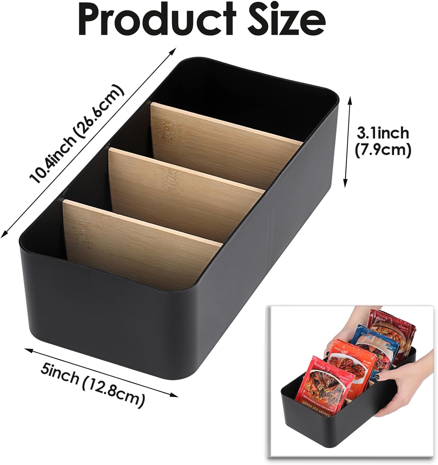 Bamboo Wood Seasoning Packet Organizer - Image 3
