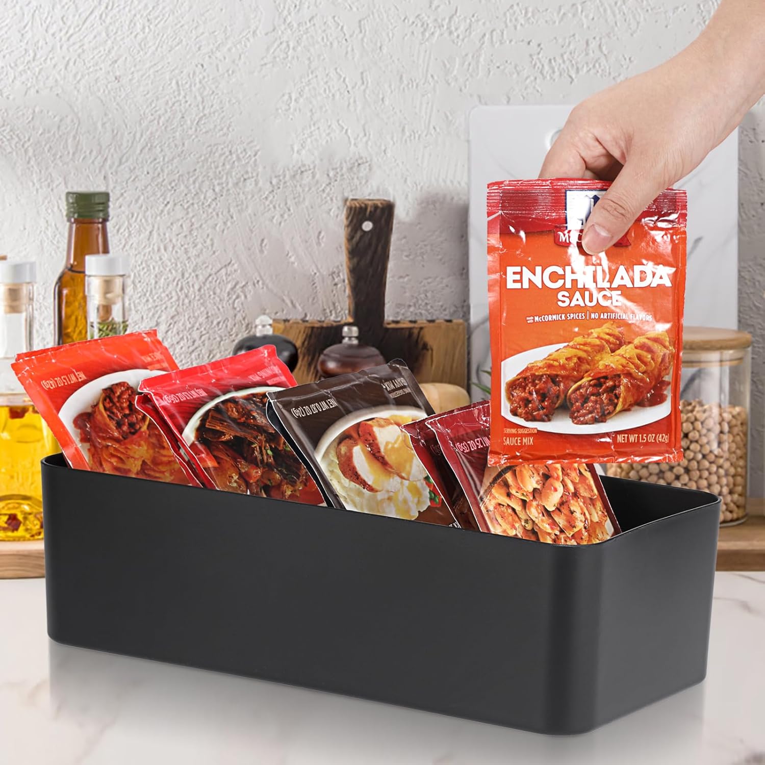 Bamboo Wood Seasoning Packet Organizer - Image 8