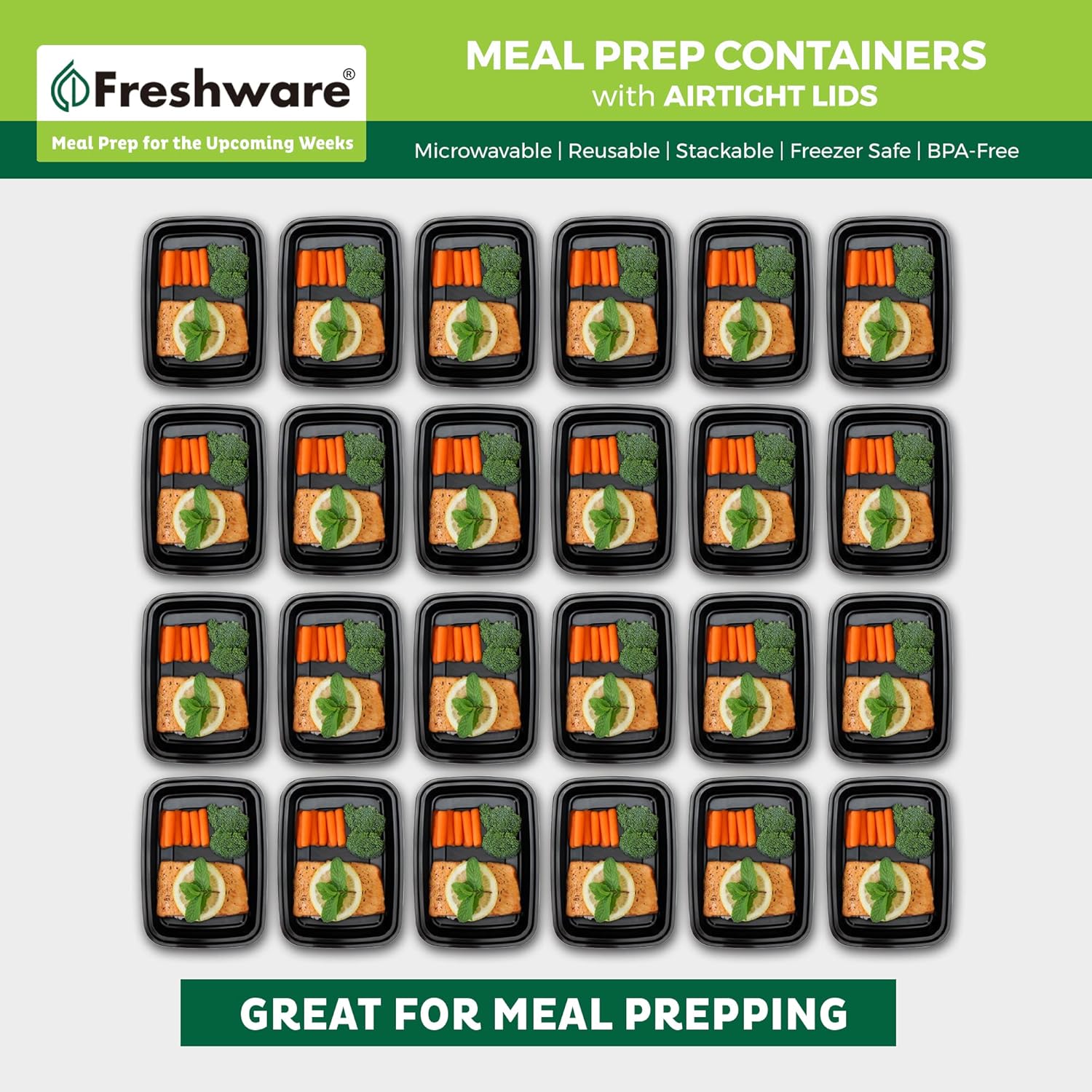 Freshware 50 Pack Meal Prep Containers - Image 4