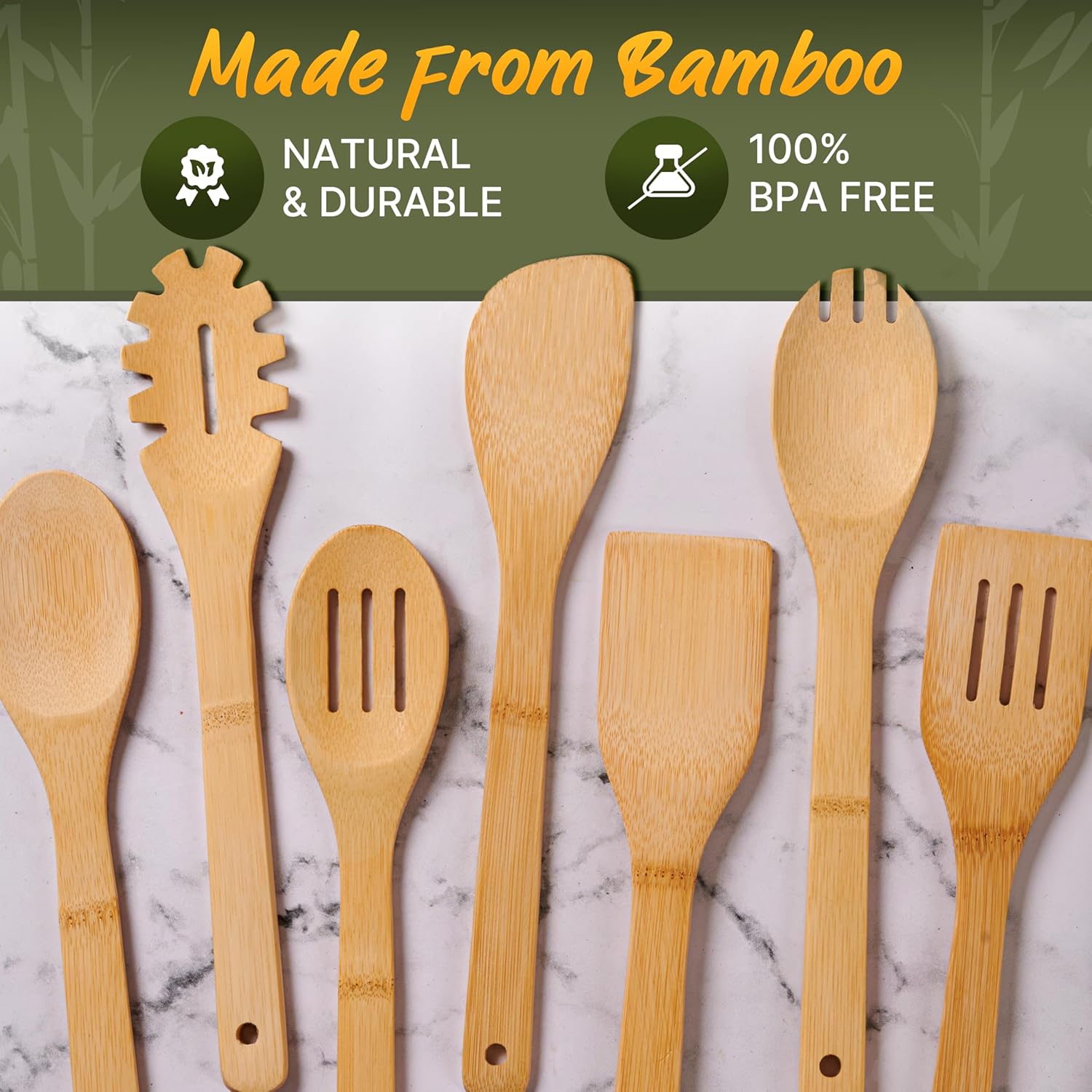 Bamboo Cooking Utensil Set - Image 5