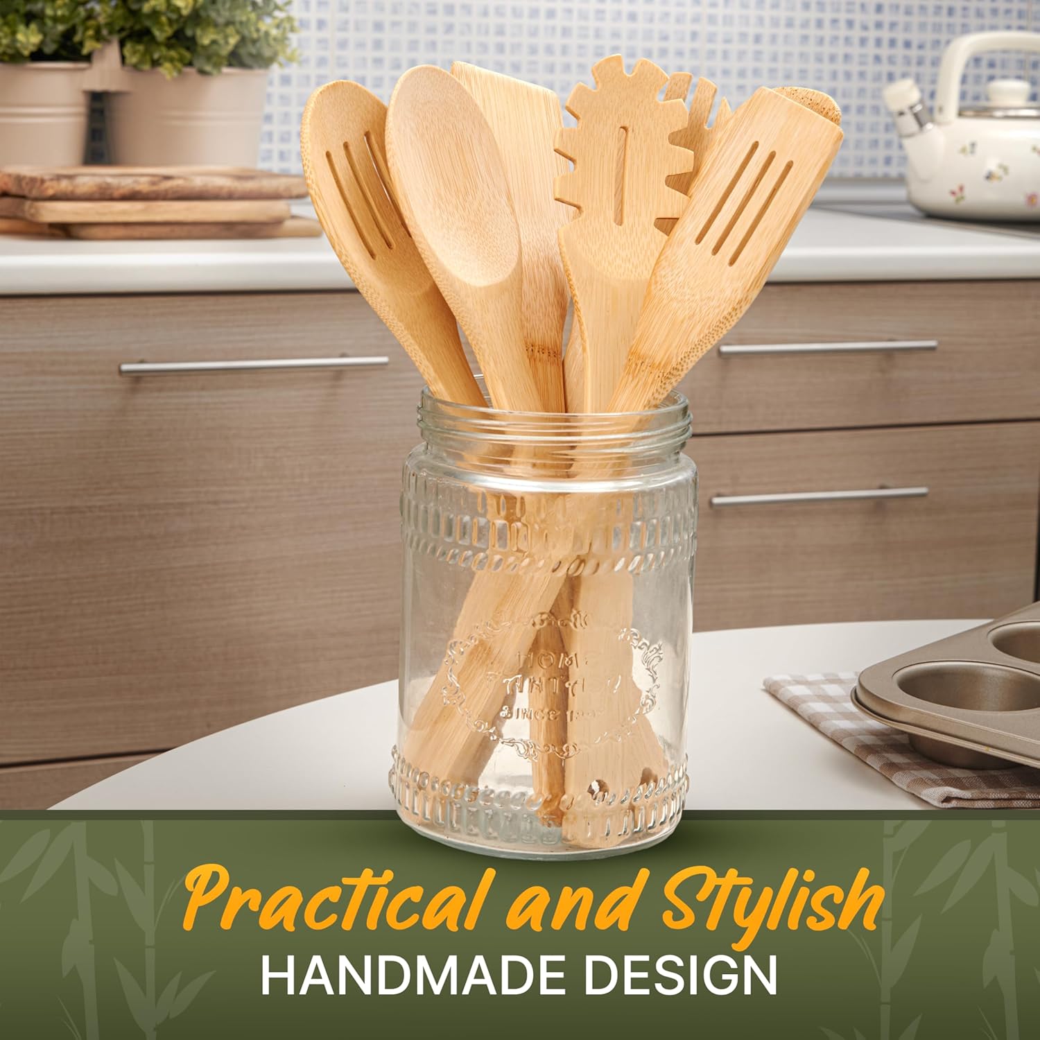 Bamboo Cooking Utensil Set - Image 8