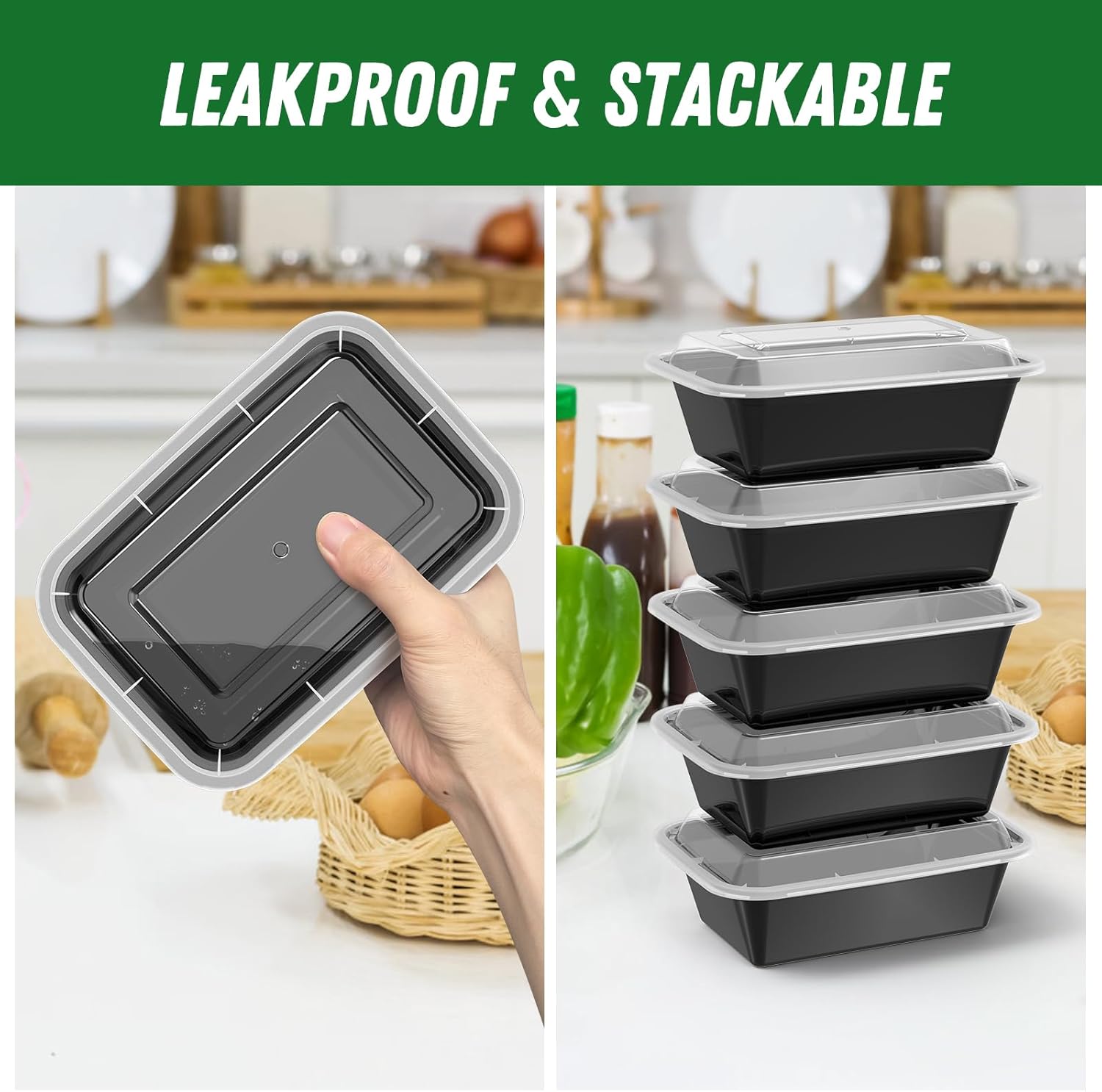 Reusable Meal Prep Containers with Lids - Image 5