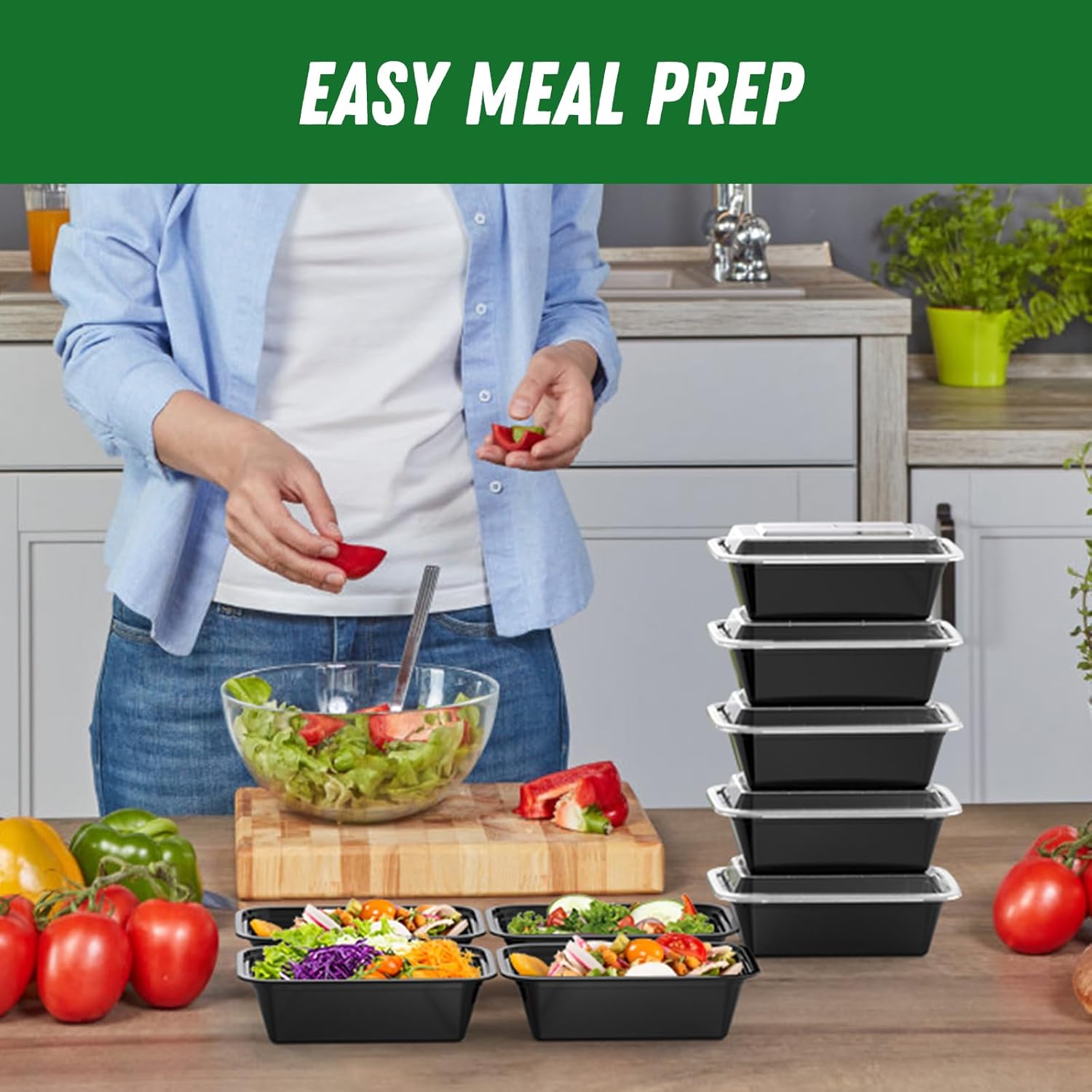 Reusable Meal Prep Containers with Lids - Image 7