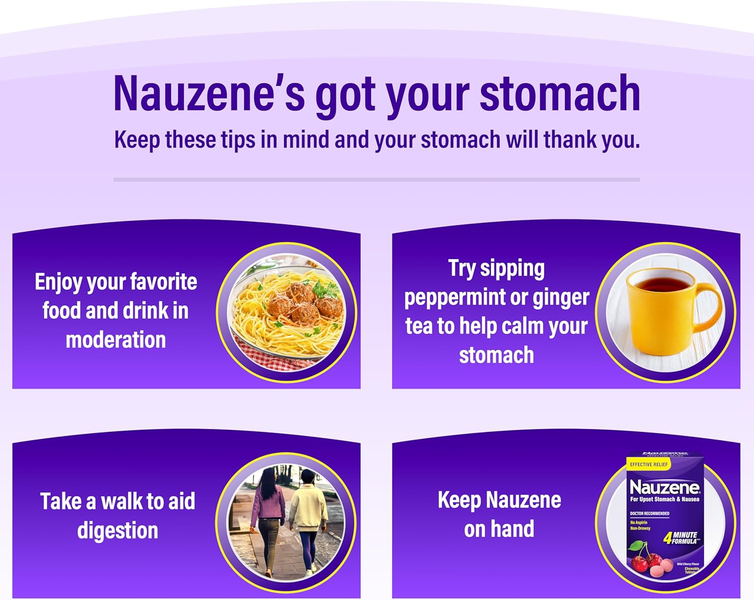 Nauzene Non-Drowsy Upset Stomach & Nausea Relief Chewable Tablets - Image 6