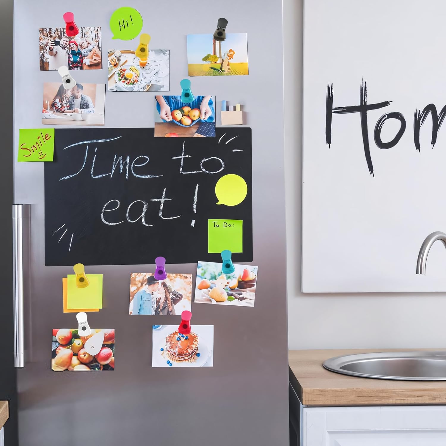 12Pcs Assorted Colors Chip Clips with Magnet - Image 6