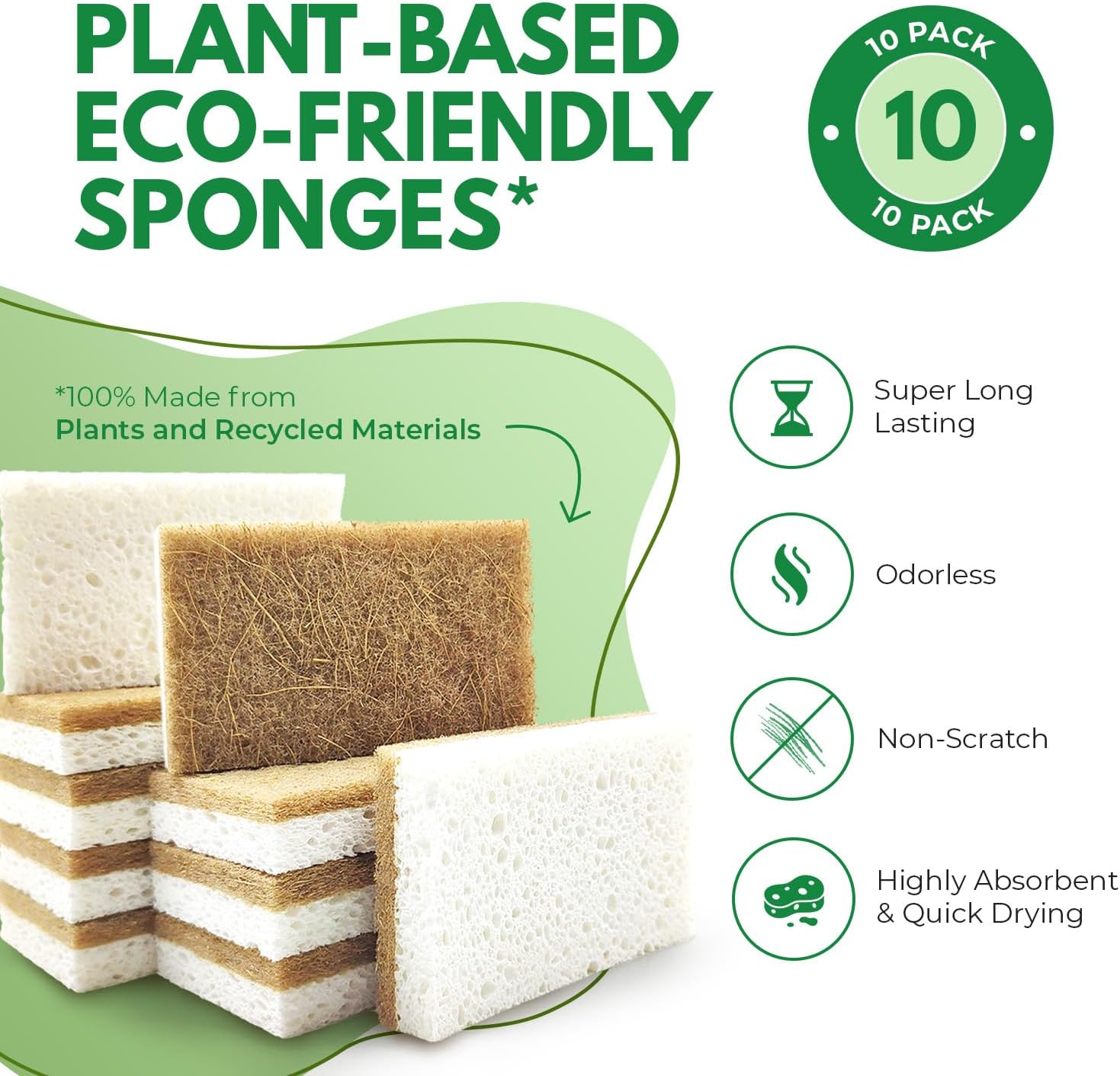 Eco Friendly Compostable Kitchen Sponges - Image 3