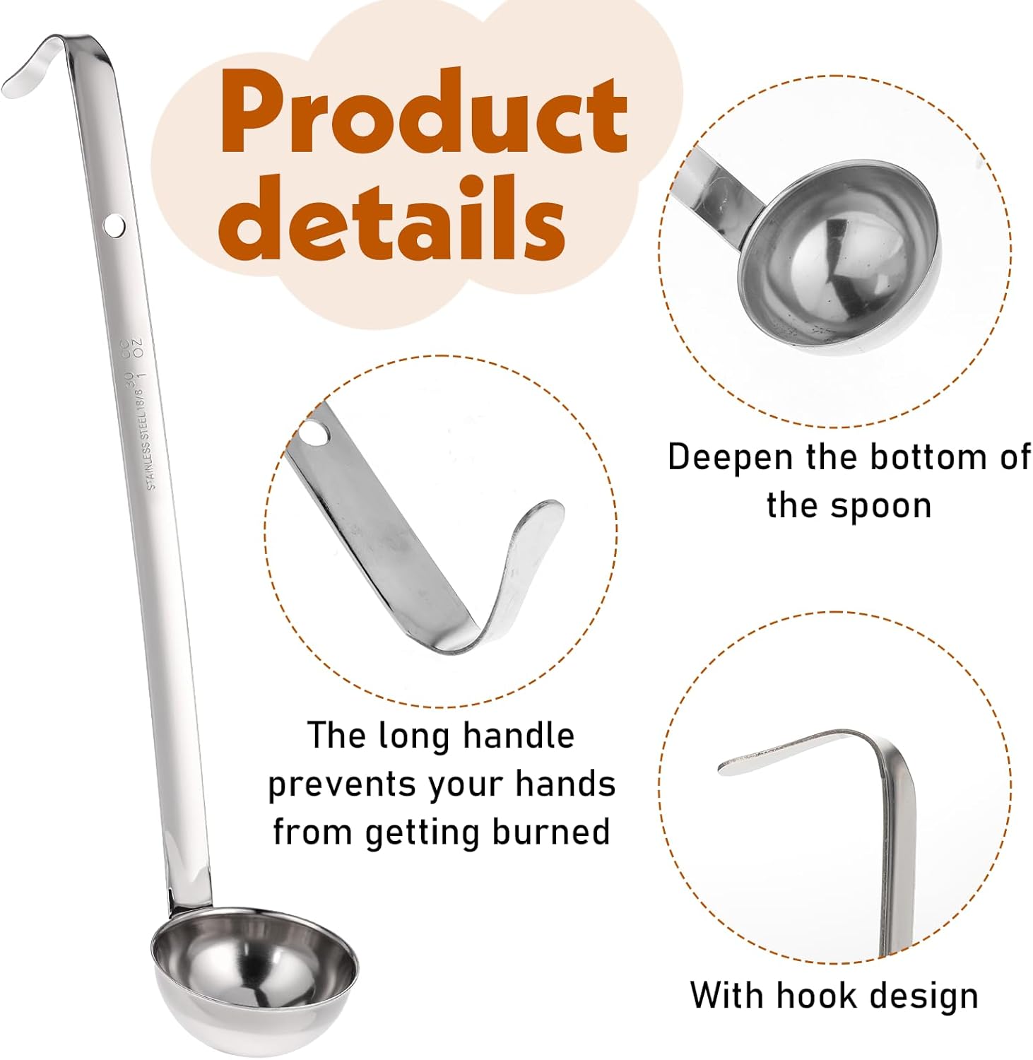 Stainless Steel Soup Ladle - Image 4