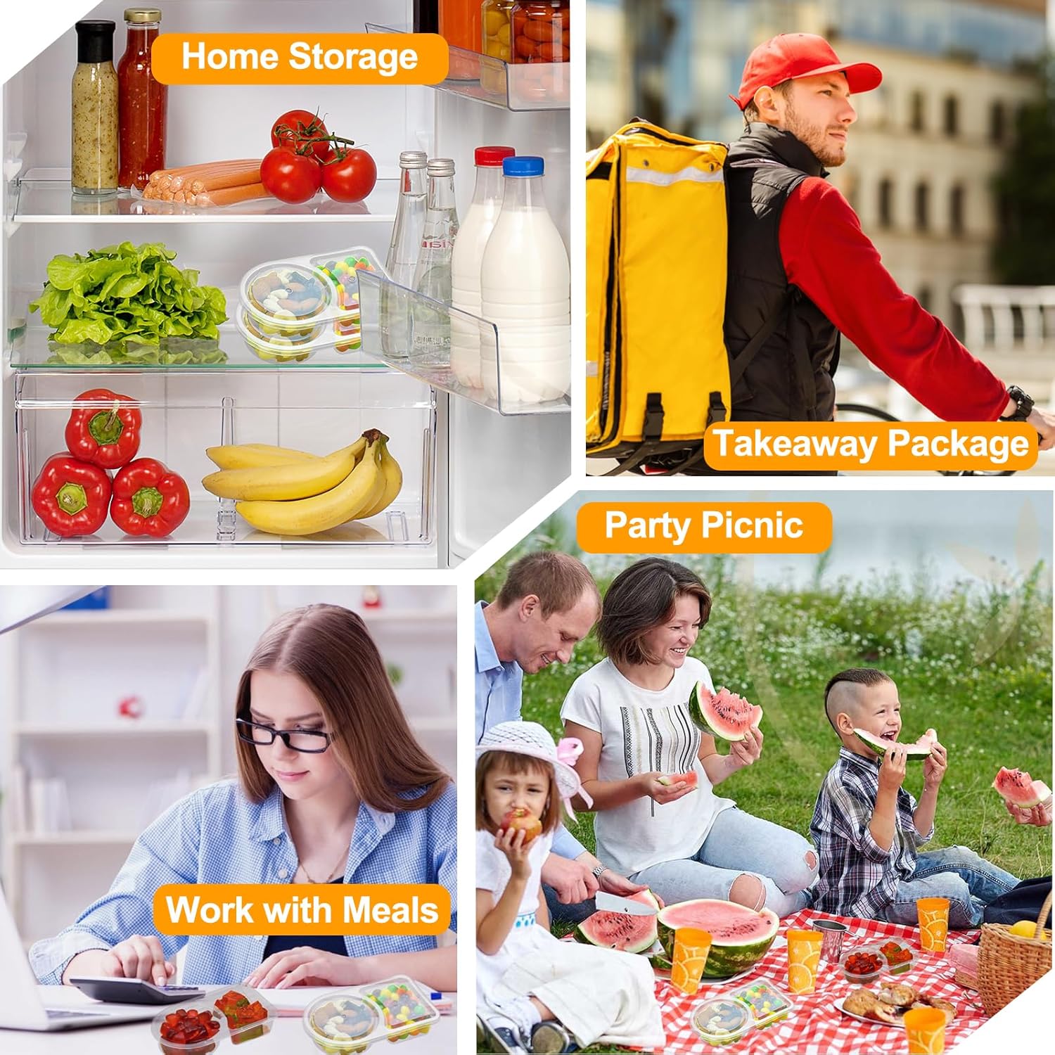 Reusable Snack Containers with Lids - Image 4