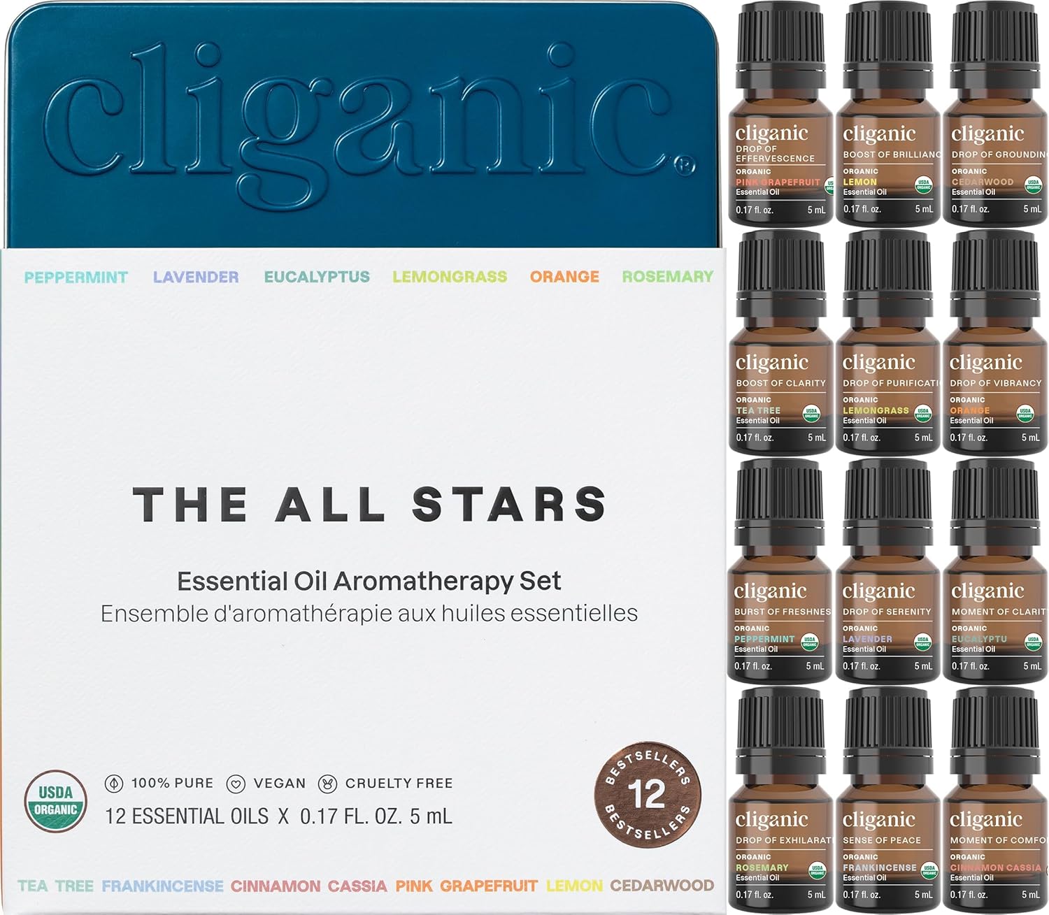 Cliganic Organic Aromatherapy Essential Oils Set - Image 2