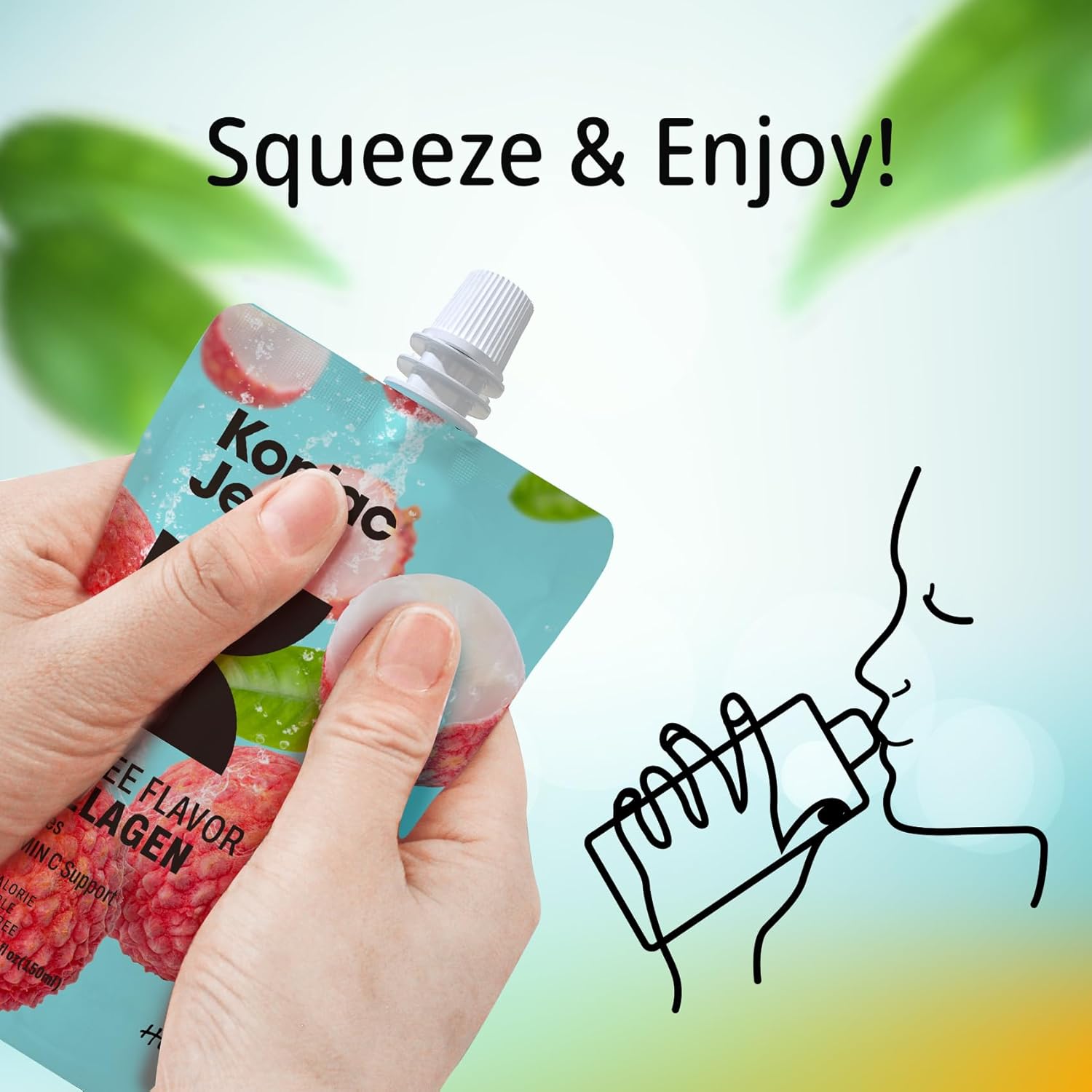 Konjac Jelly Lychee Flavor Low Calorie Healthy Snack - Image 6