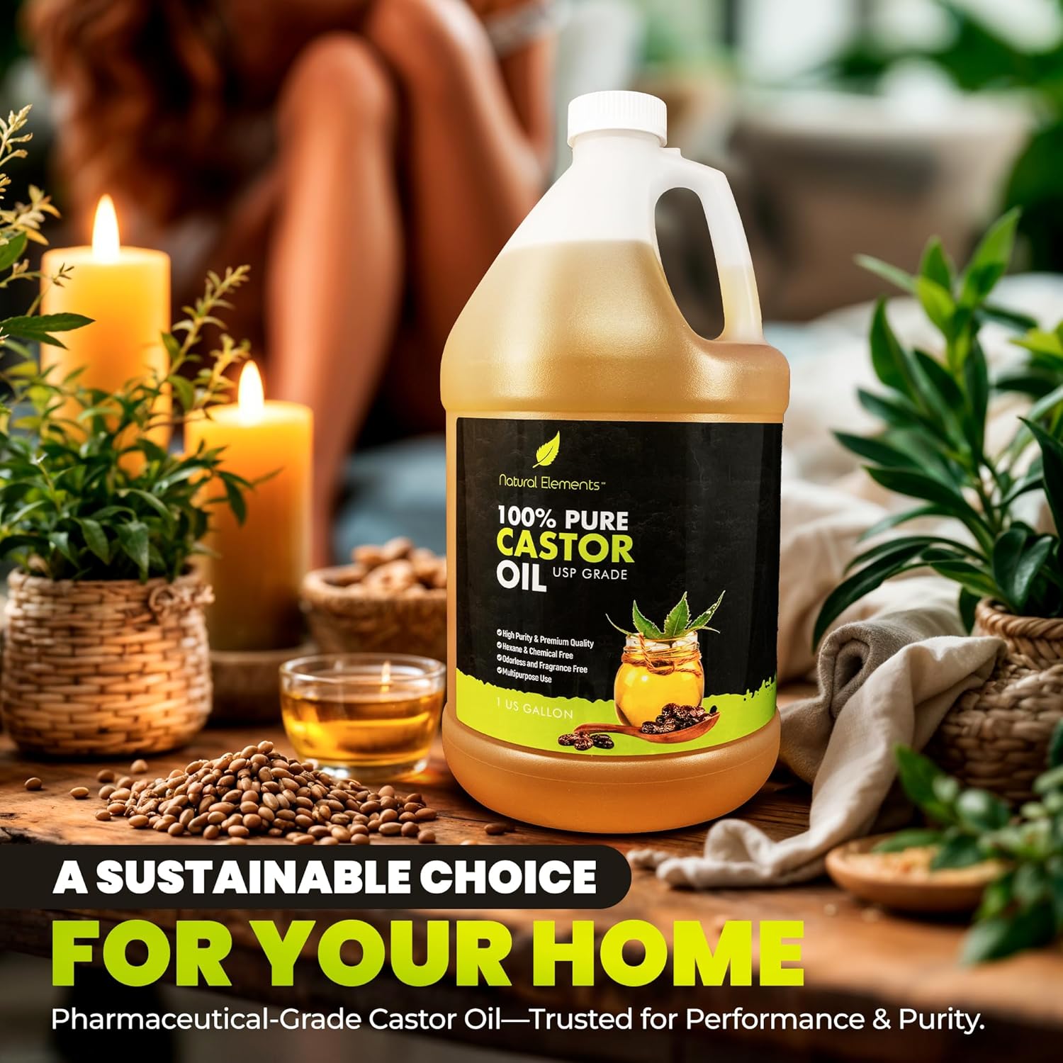 Natural Elements 100% Castor Oil USP Grade Cold Pressed Hexane Free High Purity Premium Quality - Image 7