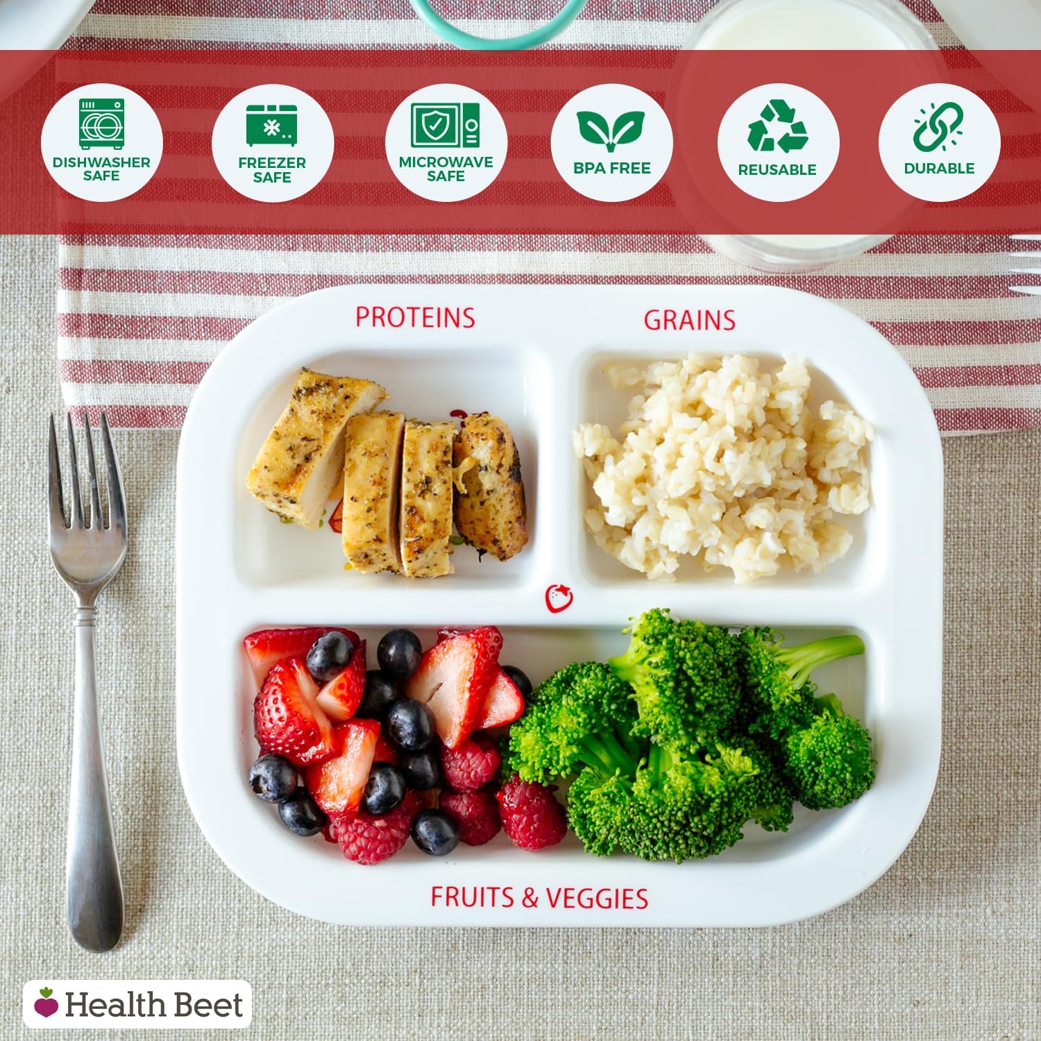 Health Beet Portion Control Plate - Image 3