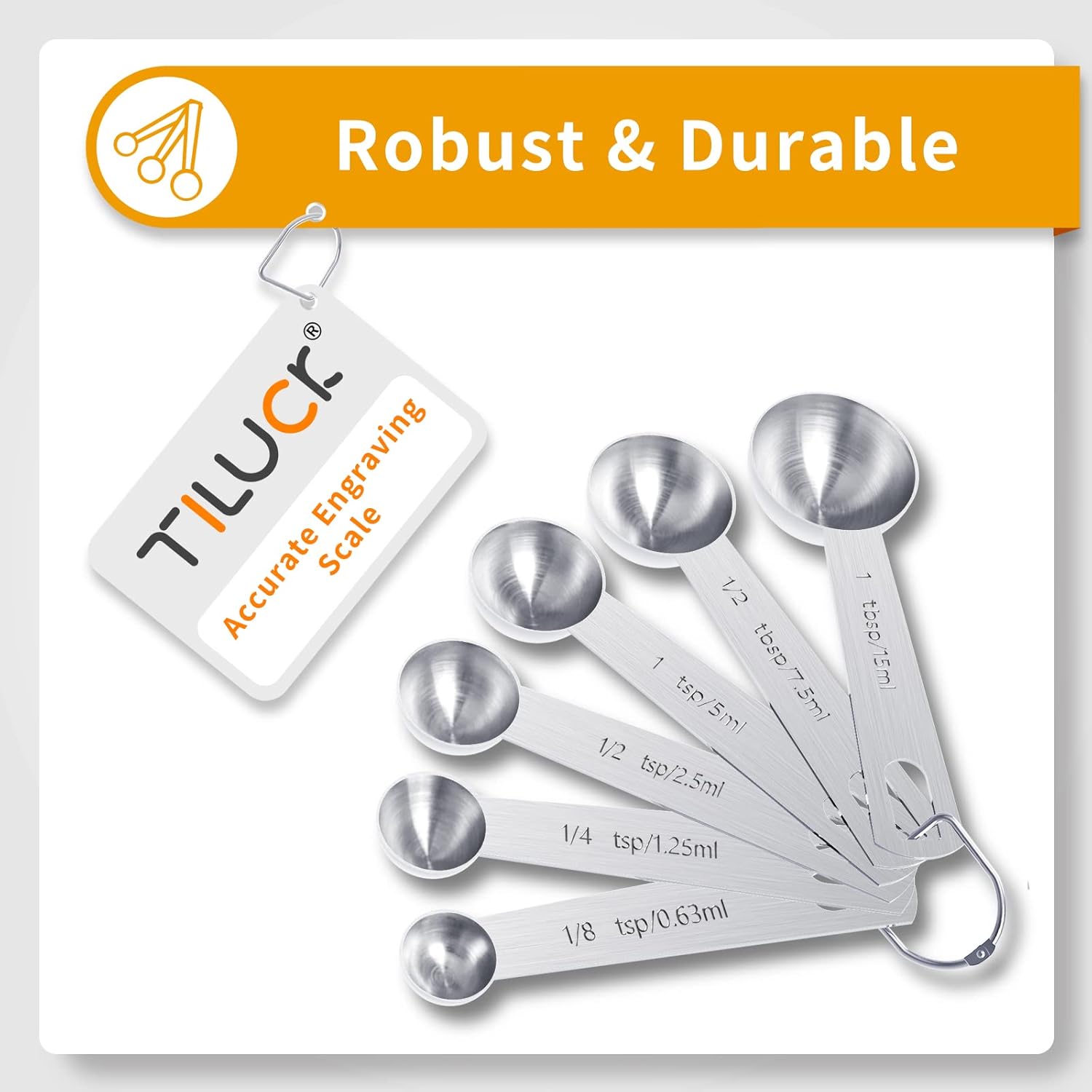Stainless Steel Measuring Cups & Spoons Set - Image 5