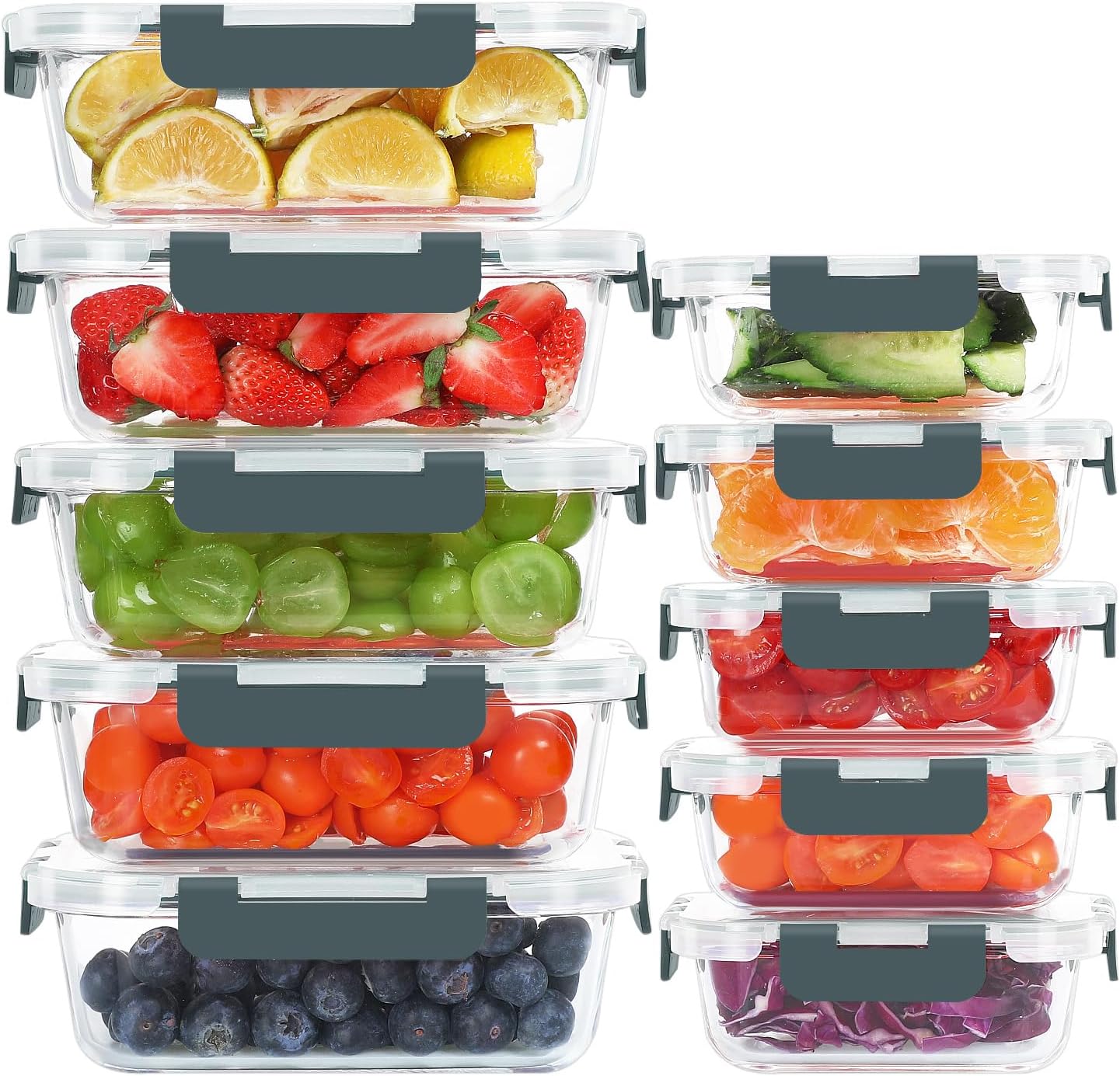 Glass Food Storage Containers with Lids - Image 2