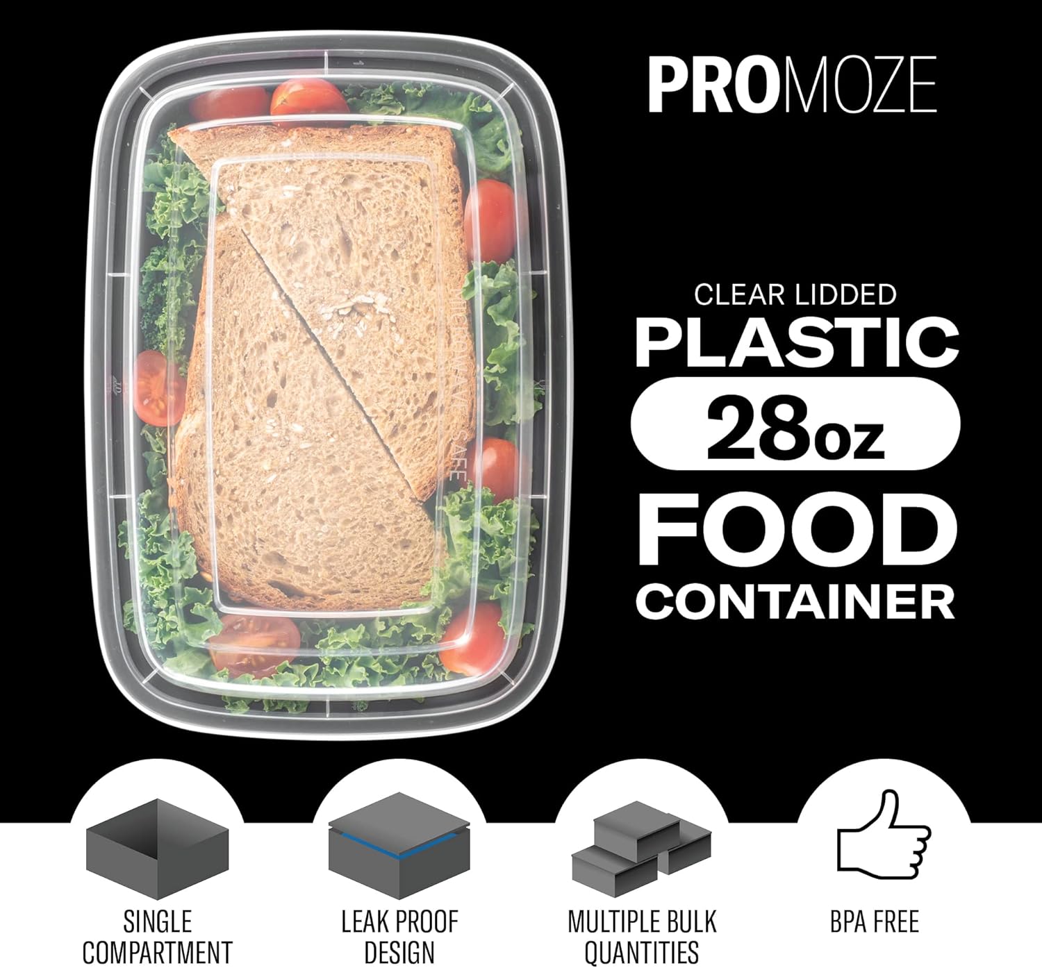 Reusable Meal Prep Containers with Lids - Image 3